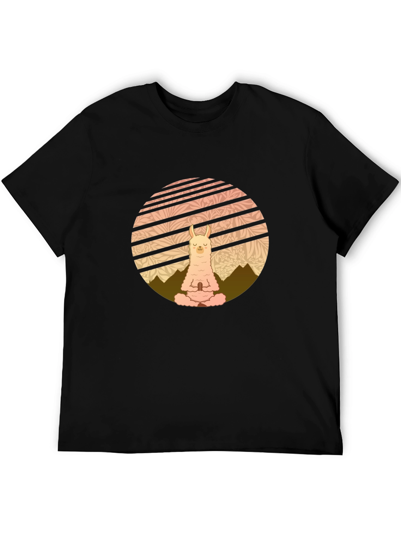 Yoga Llama T-Shirt - Meditating Animal Graphic Tee