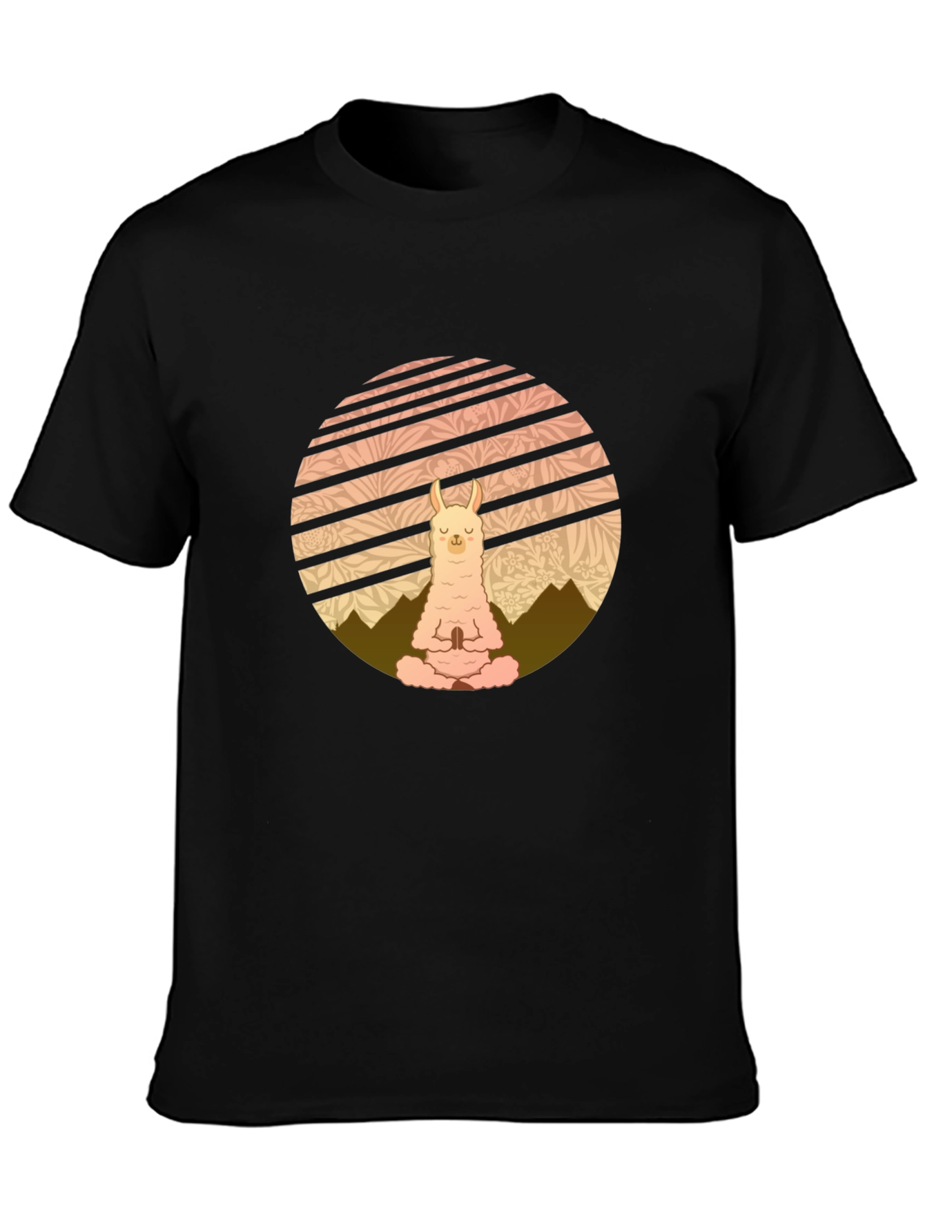Yoga Llama T-Shirt - Meditating Animal Graphic Tee