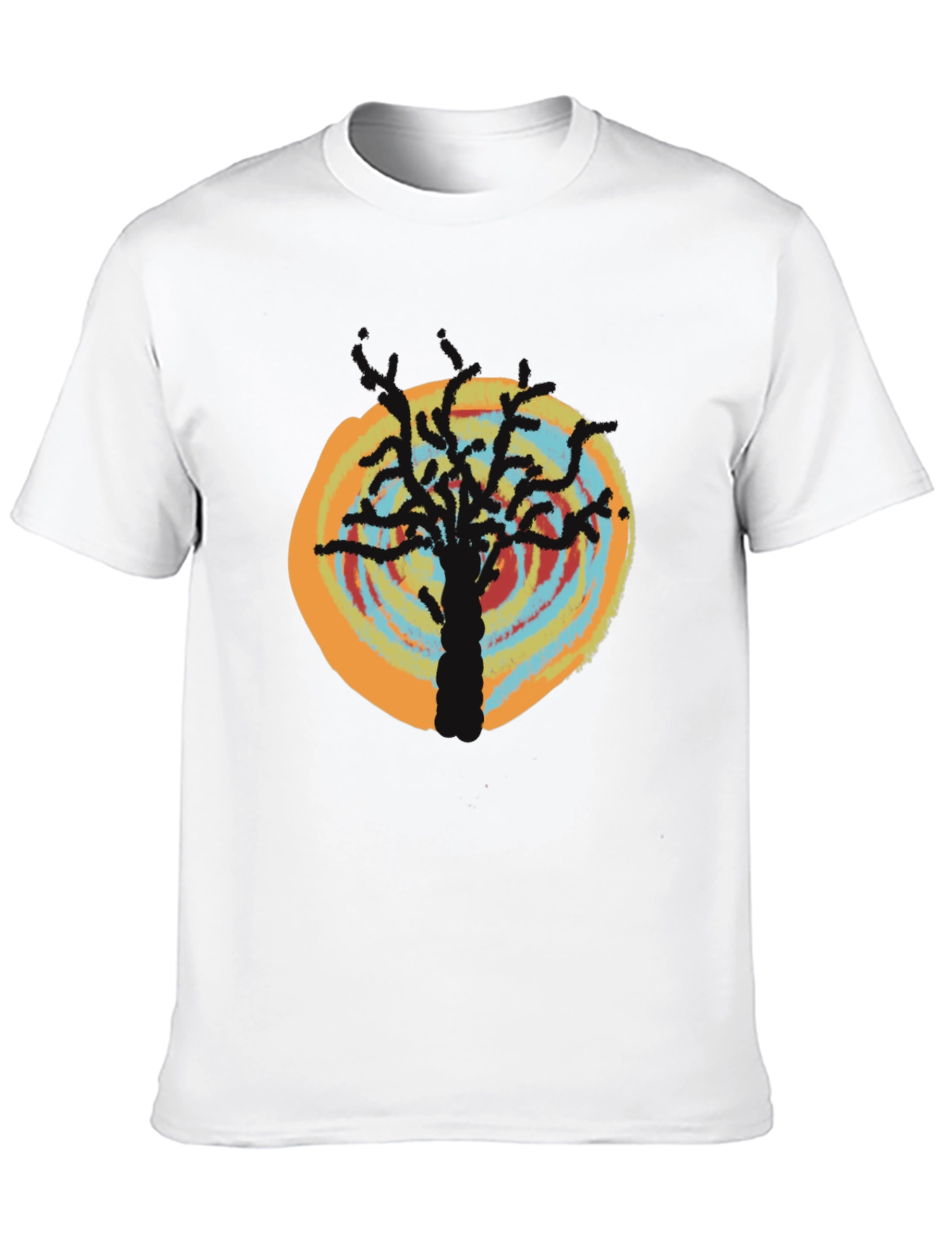 Tree Design T-Shirt - Black