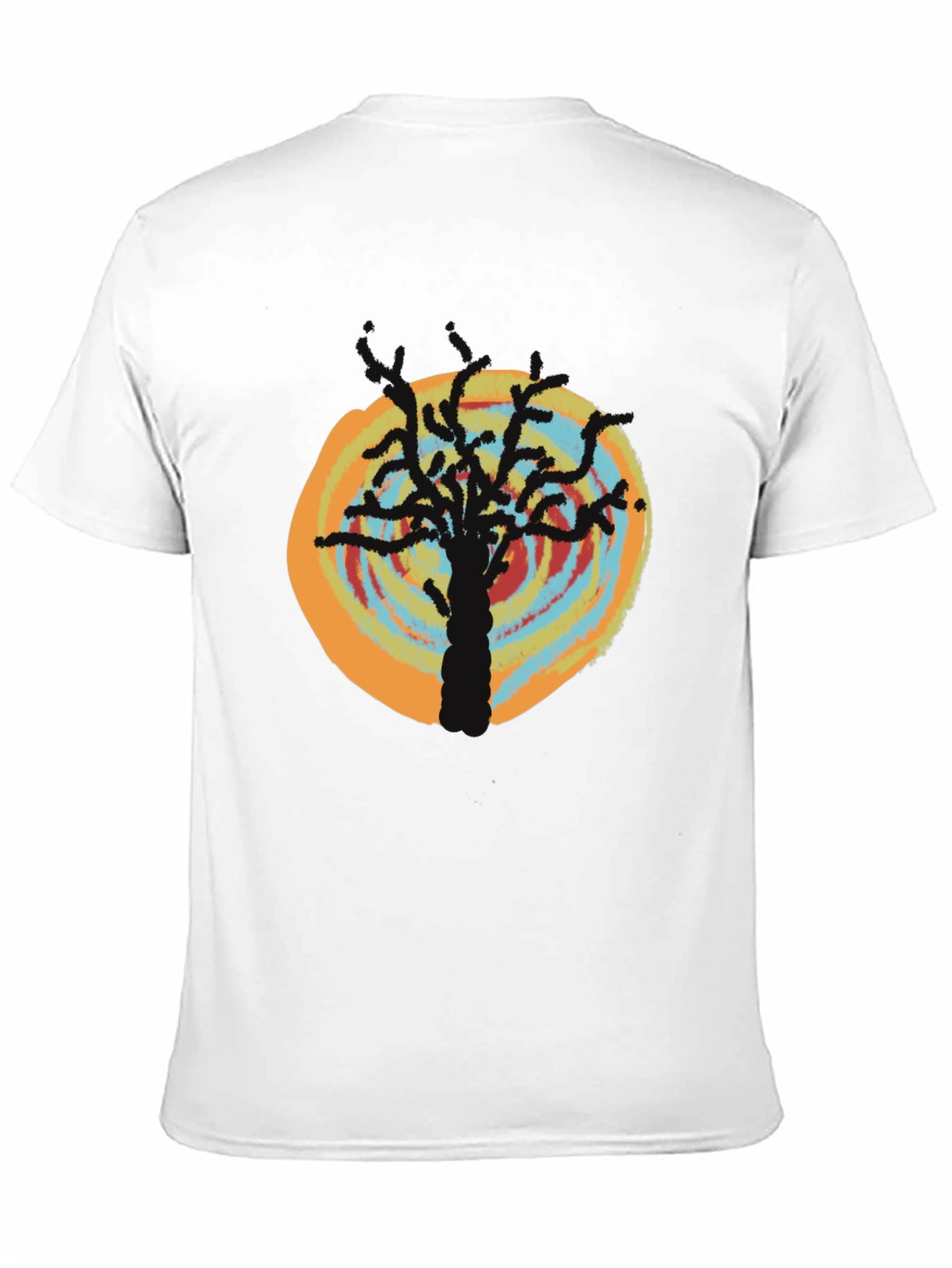 Tree Design T-Shirt - Black