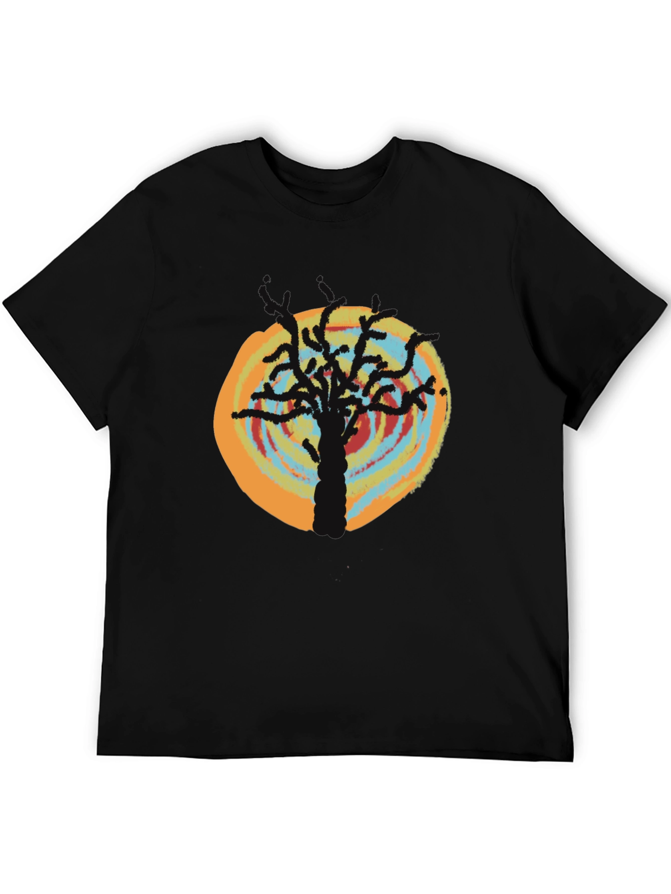 Tree Design T-Shirt - Black