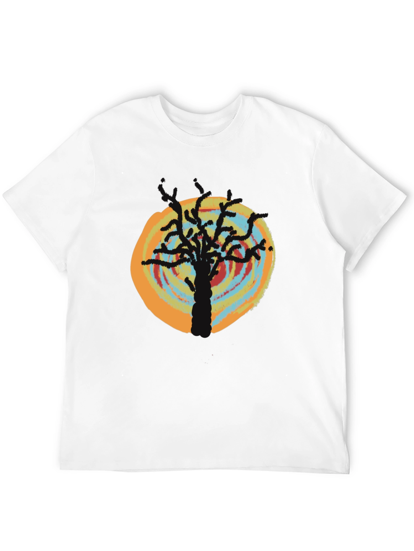 Tree Design T-Shirt - Black