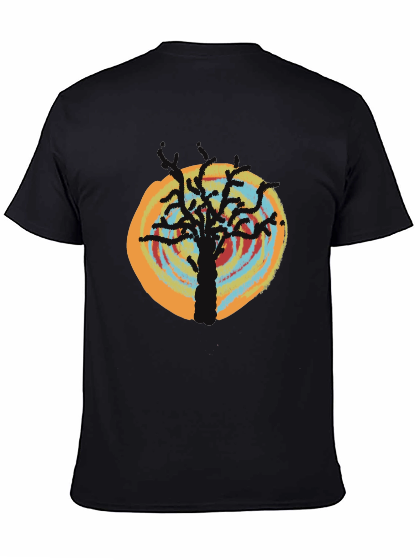 Tree Design T-Shirt - Black