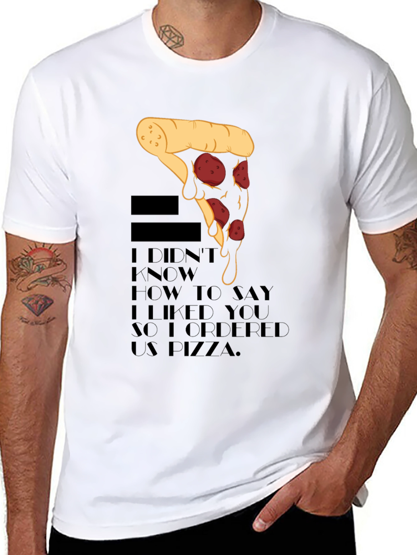 Pizza Love Mens Graphic Tee