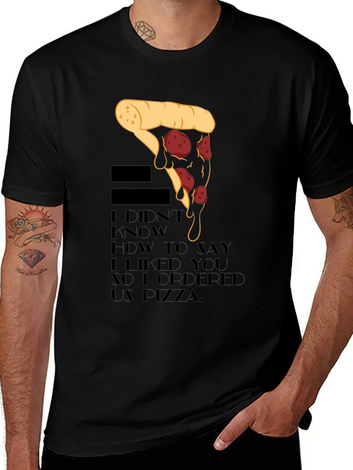 Pizza Love Mens Graphic Tee
