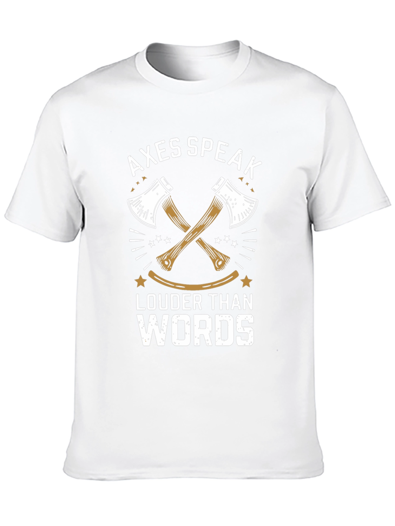 Axes Speak Louder Than Words Black T-Shirt