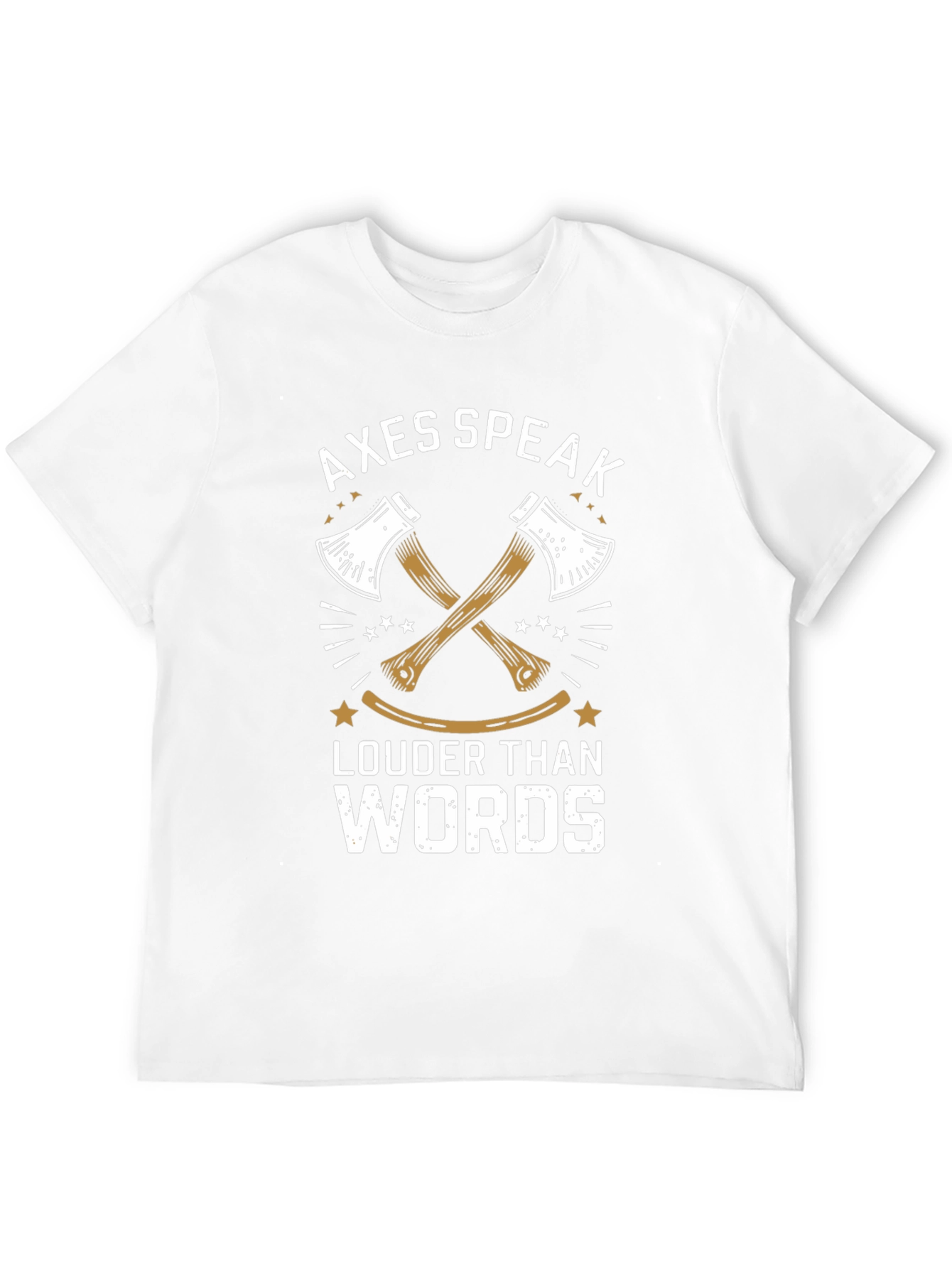 Axes Speak Louder Than Words Black T-Shirt