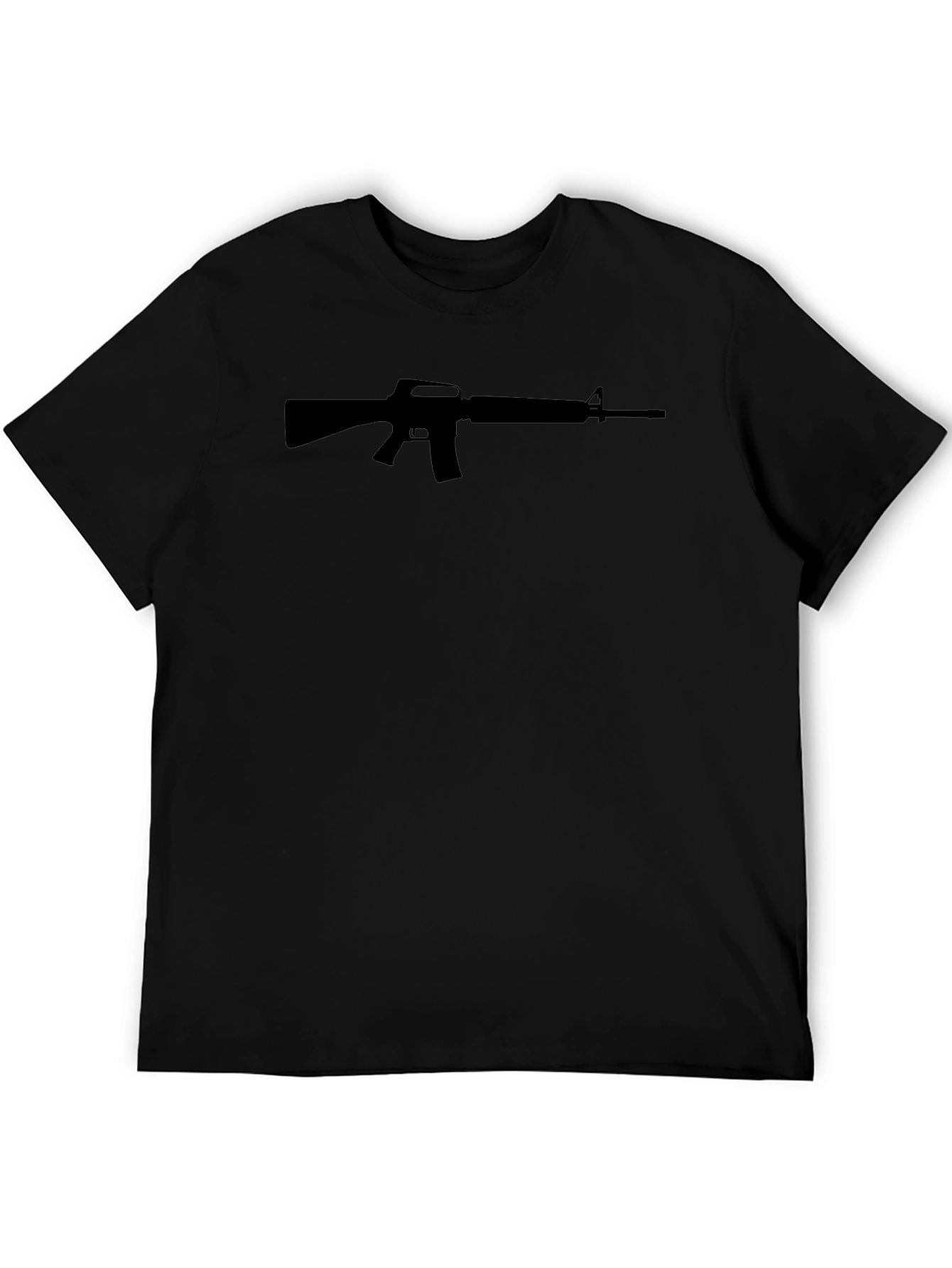 AR-15 Silhouette Black T-Shirt - Classic Graphic Tee