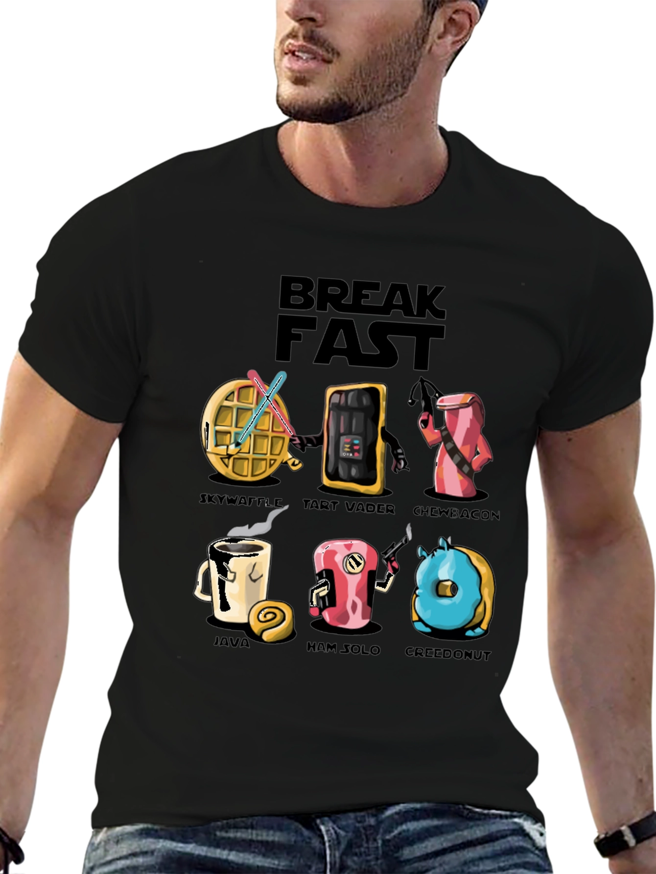 Breakfast Star Wars T-Shirt - Punny Design
