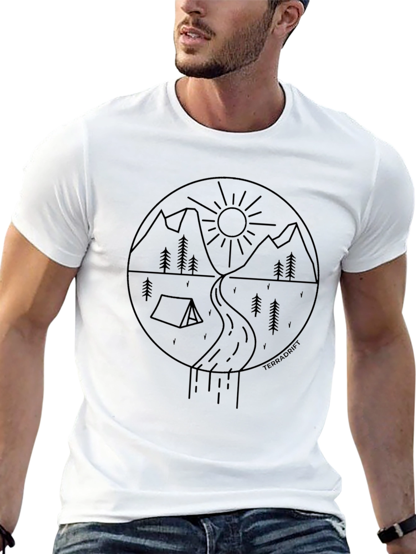 Outdoor Adventure Graphic Tee - Black