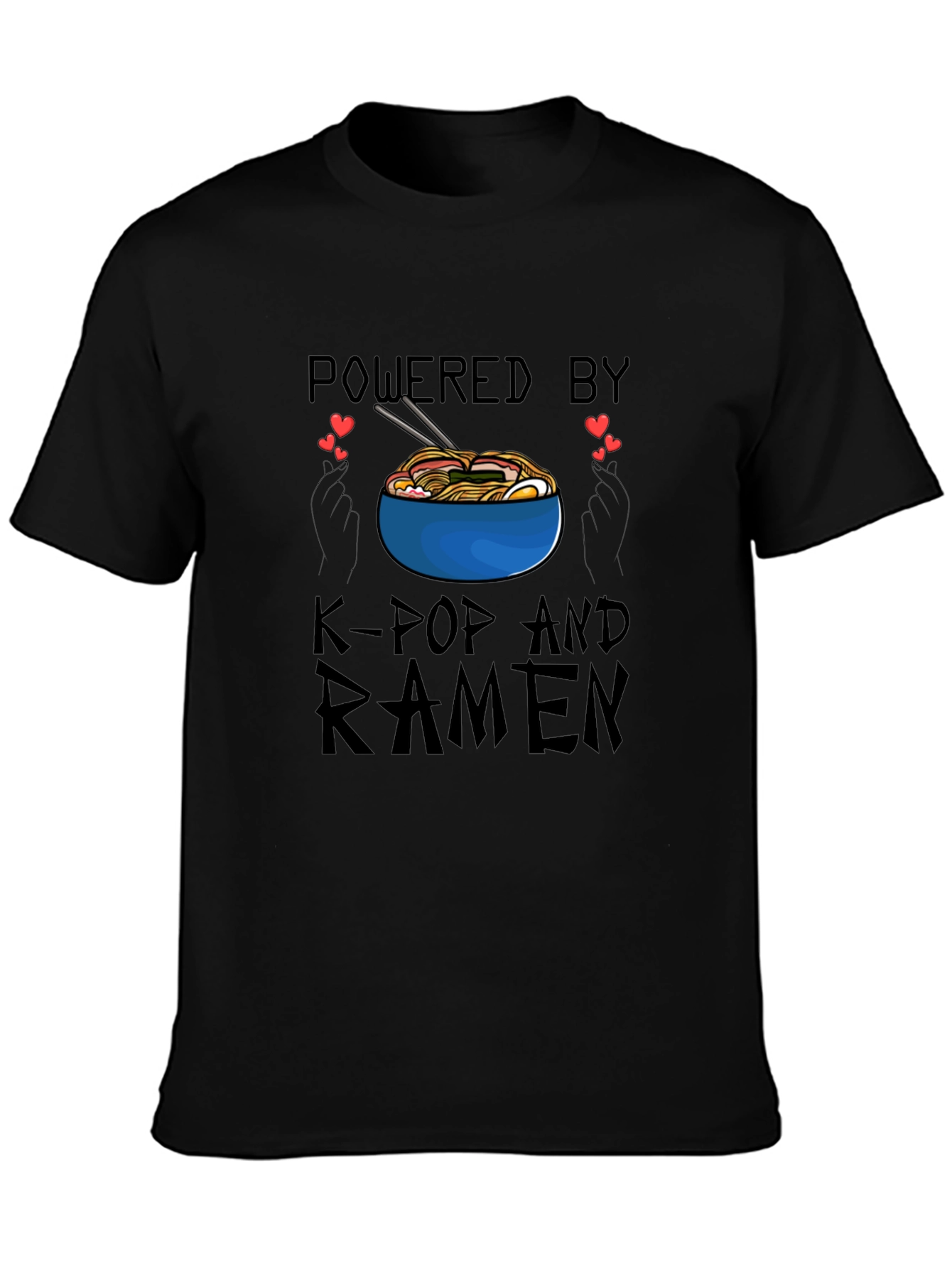 Powered by K-Pop and Ramen Graphic Tee