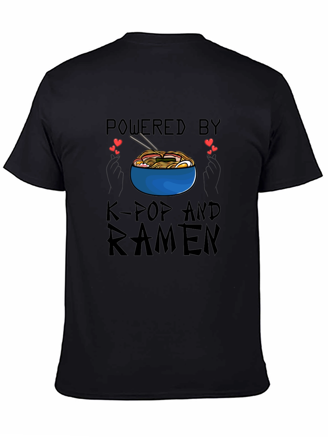 Powered by K-Pop and Ramen Graphic Tee