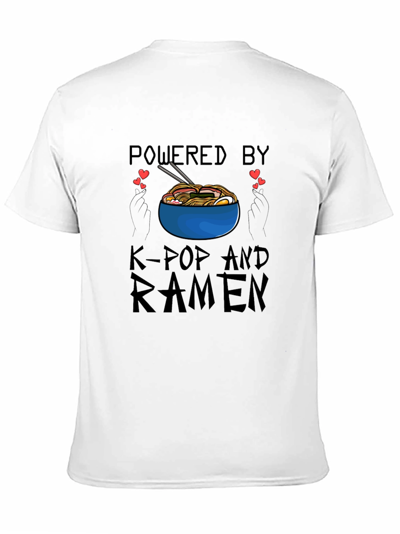 Powered by K-Pop and Ramen Graphic Tee
