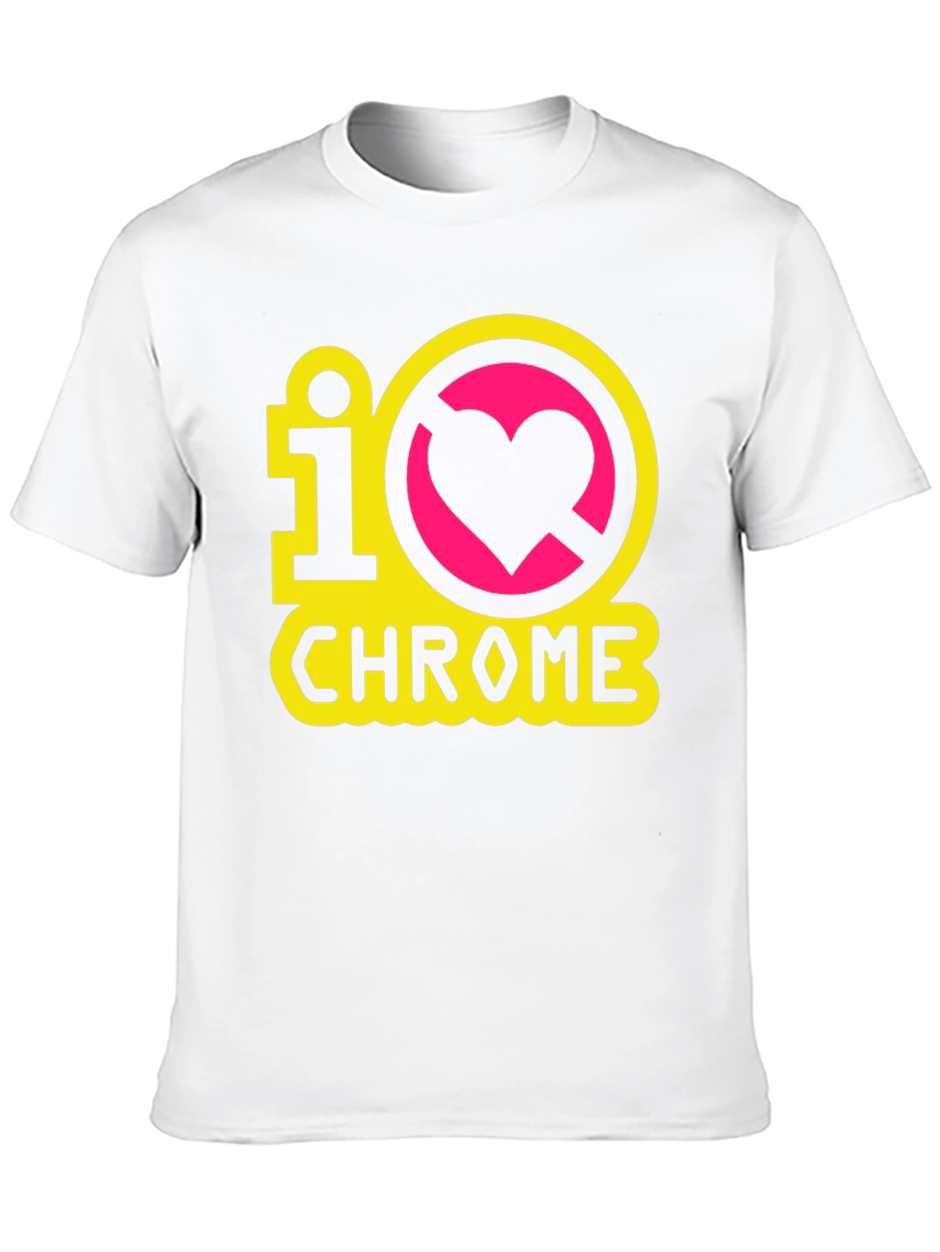 I Heart Chrome Graphic Tee - Black Casual T-Shirt