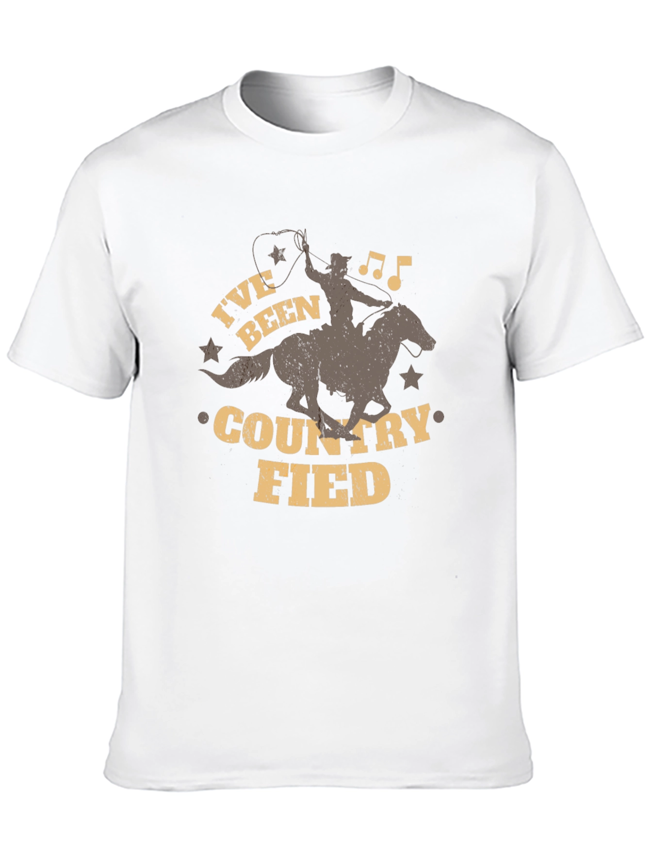 Country Fied Graphic Tee - Cowboy Design