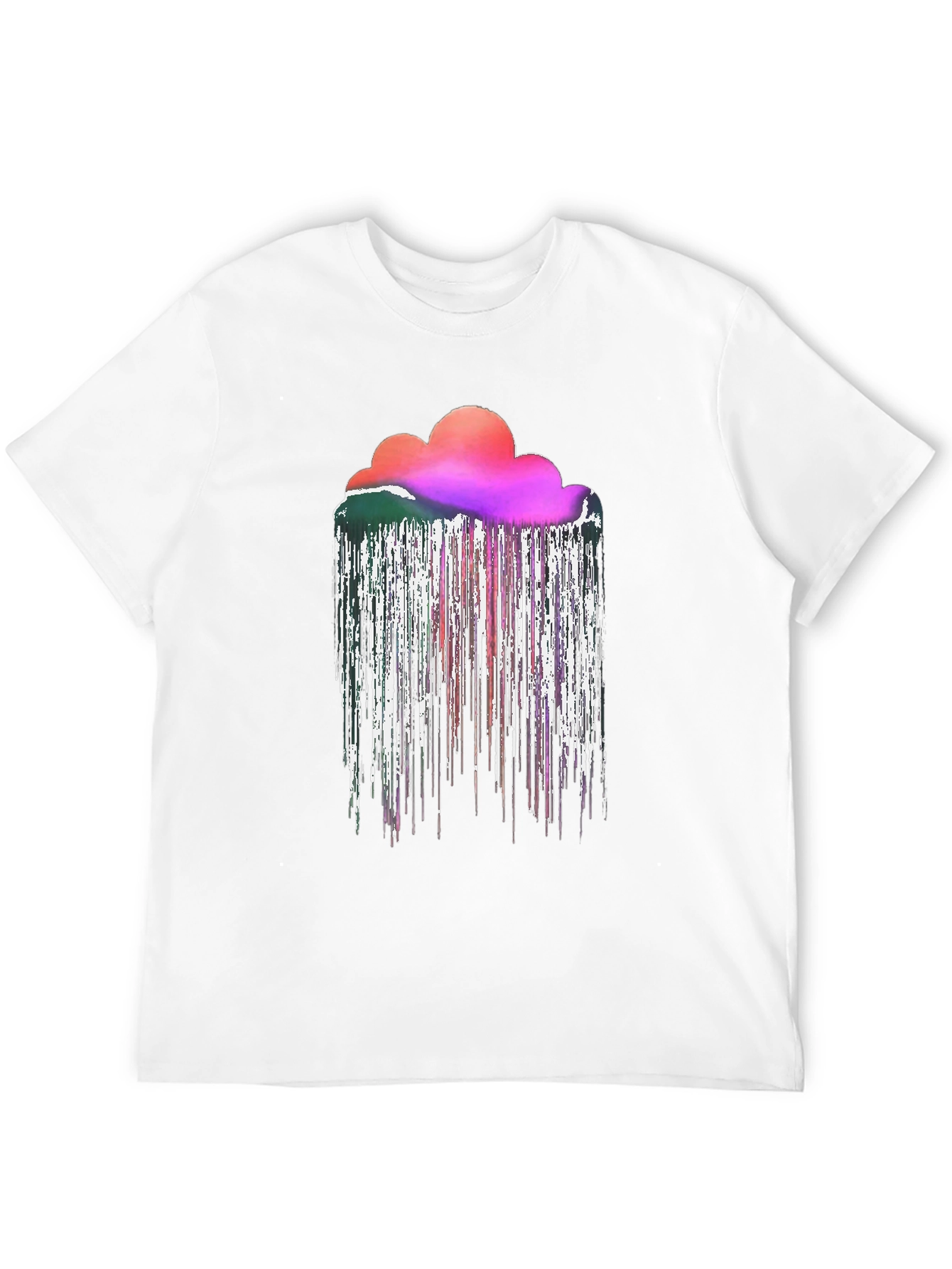 Abstract Cloud Rain T-Shirt - Unique Design