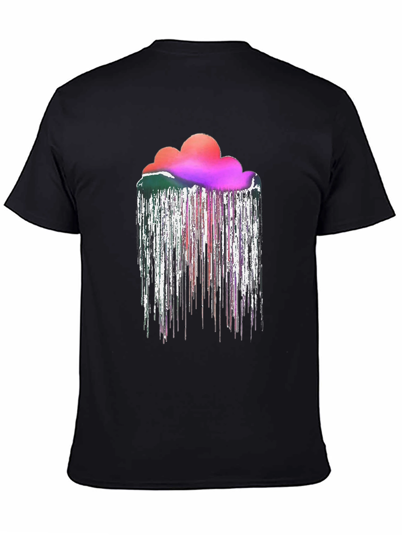 Abstract Cloud Rain T-Shirt - Unique Design