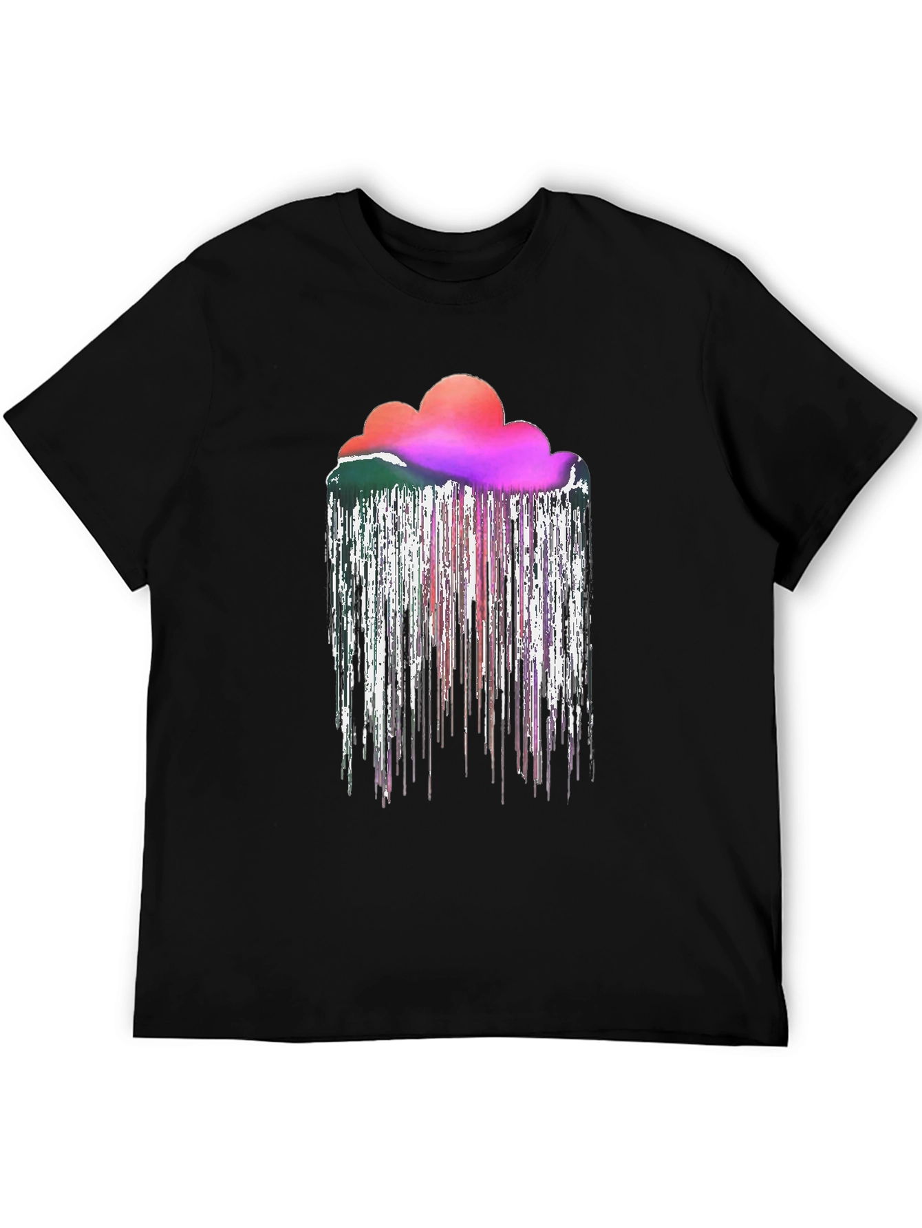Abstract Cloud Rain T-Shirt - Unique Design