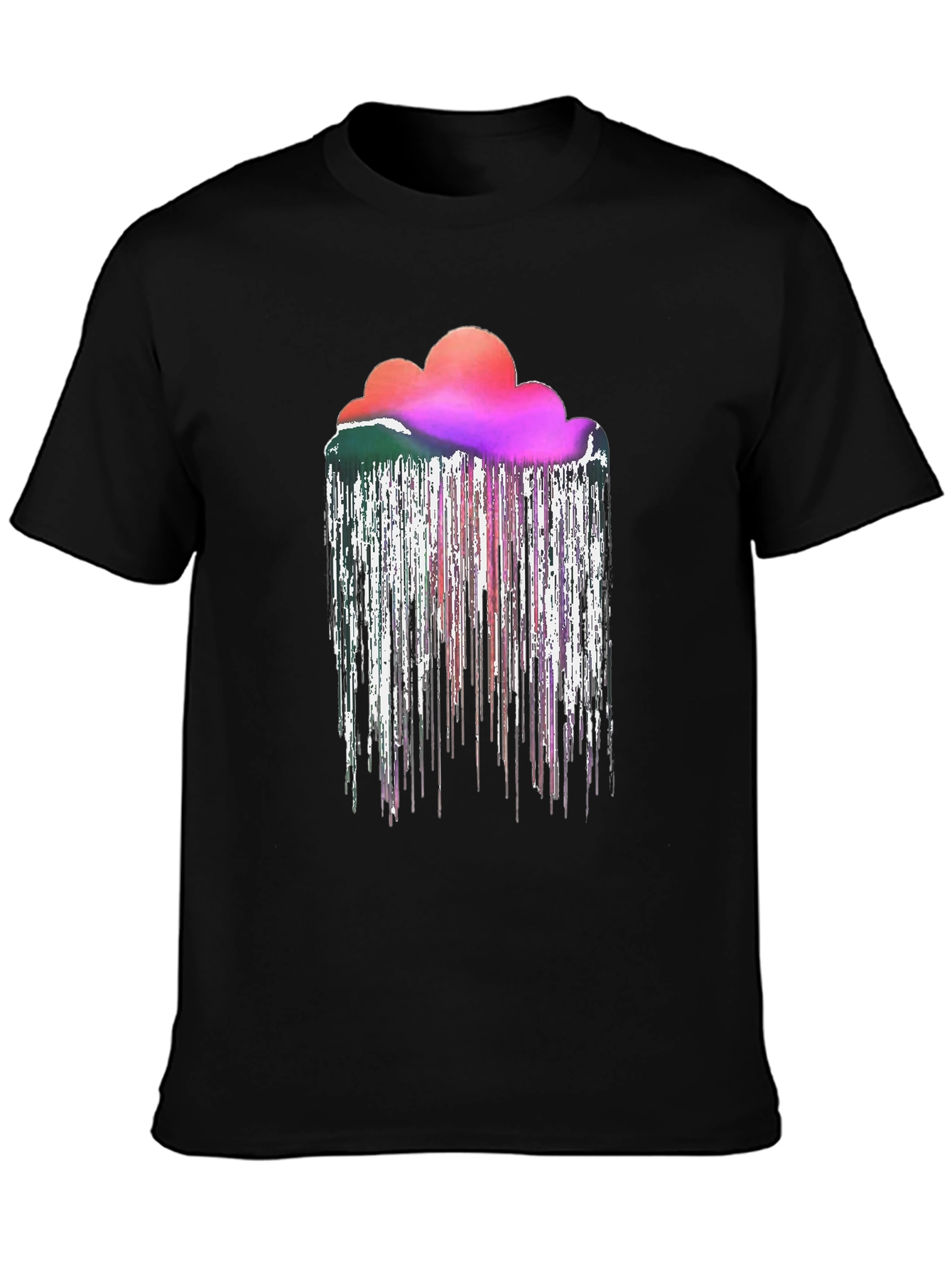Abstract Cloud Rain T-Shirt - Unique Design