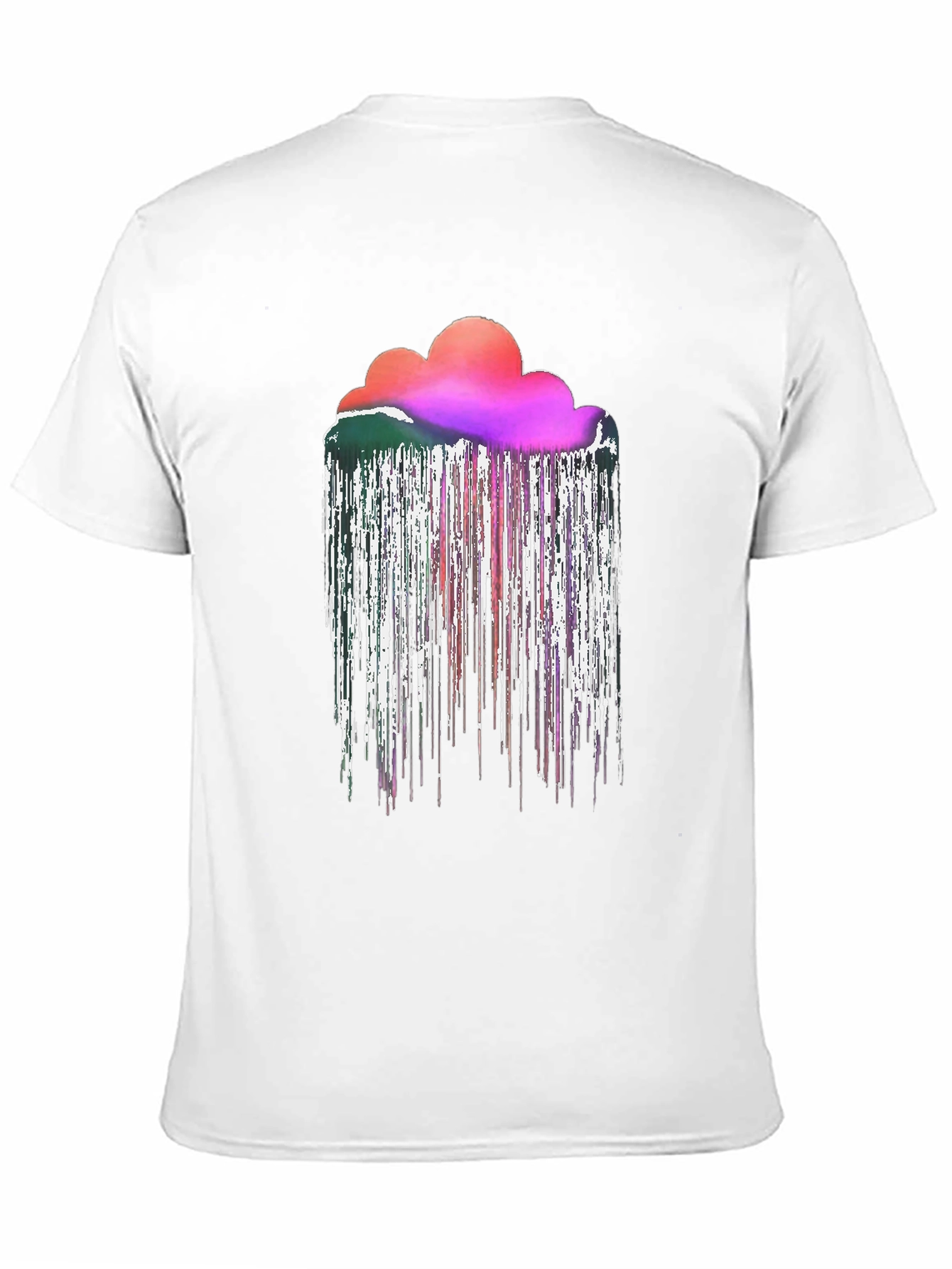 Abstract Cloud Rain T-Shirt - Unique Design