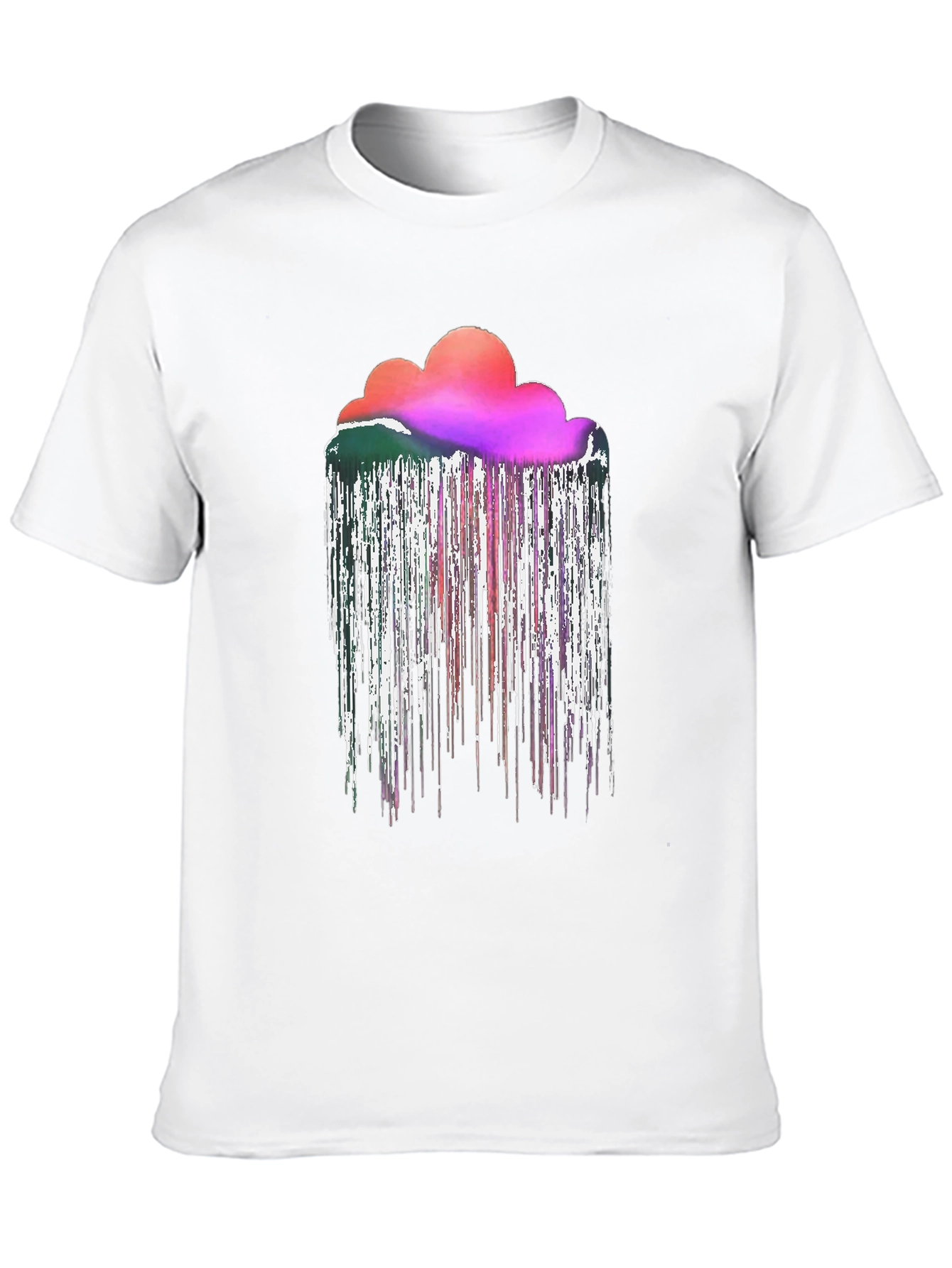 Abstract Cloud Rain T-Shirt - Unique Design