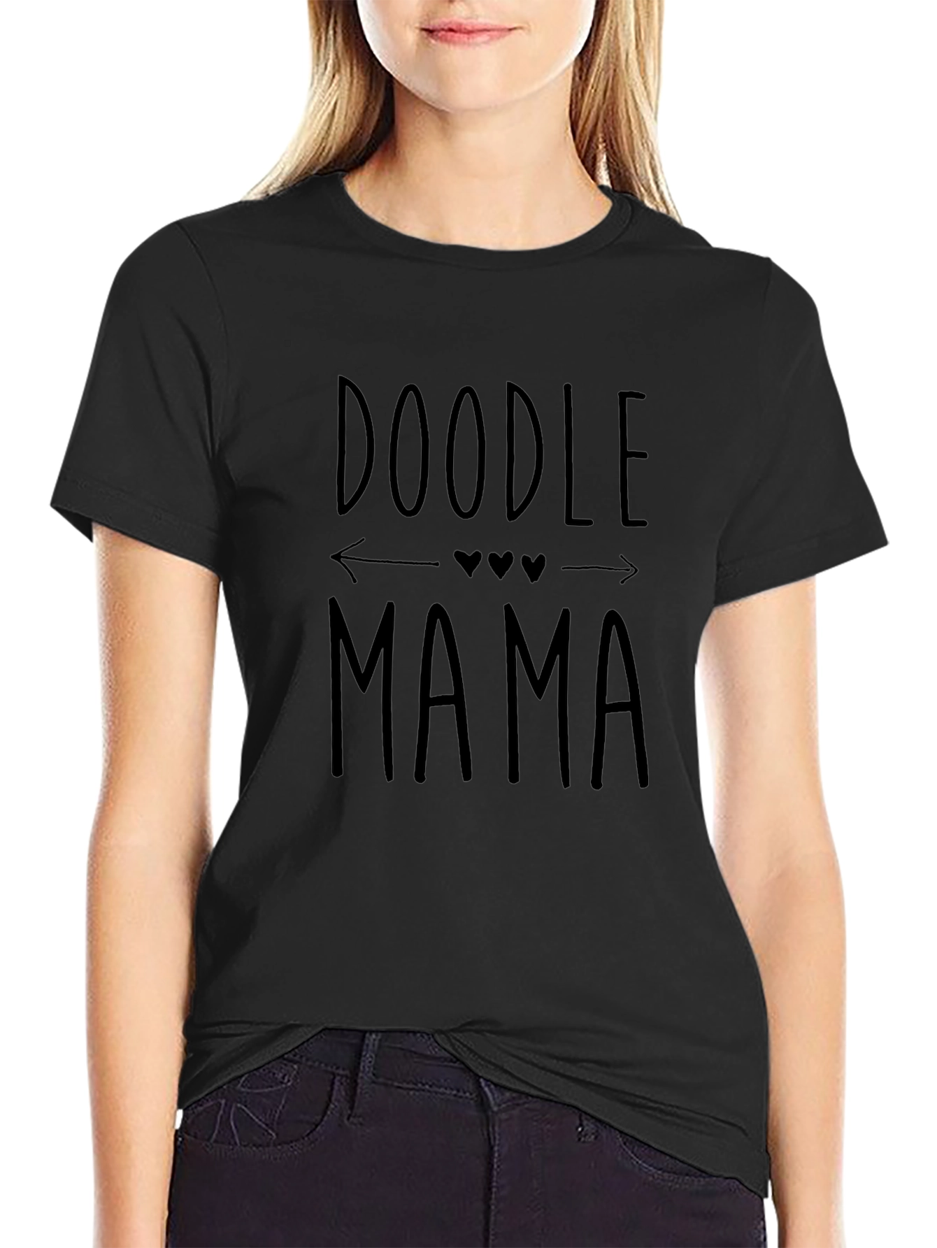Doodle Mama Graphic Tee - Black T-Shirt