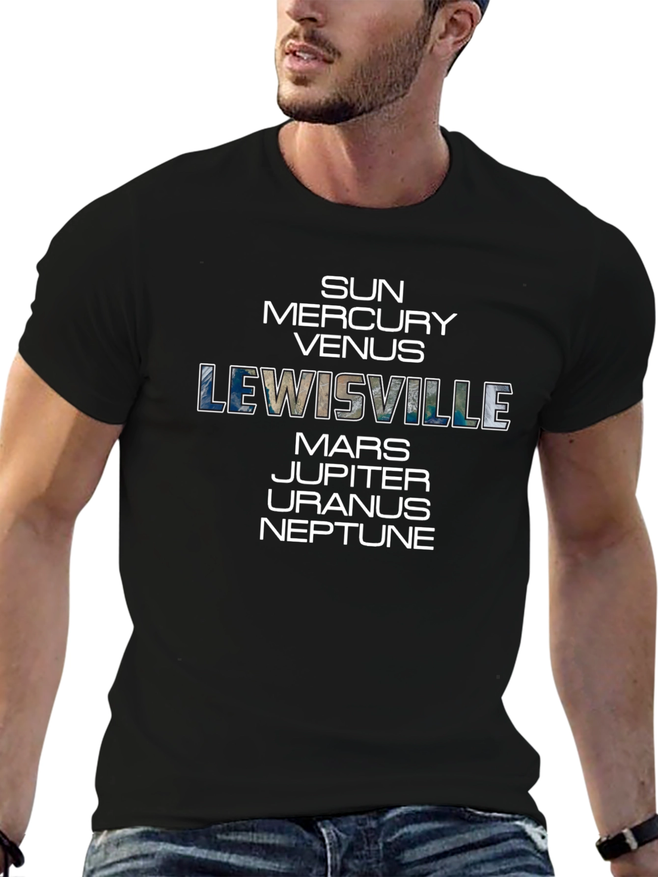 Lewisville Planets Black T-Shirt