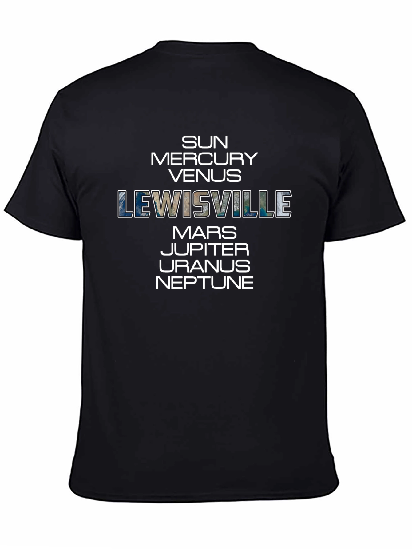 Lewisville Planets Black T-Shirt