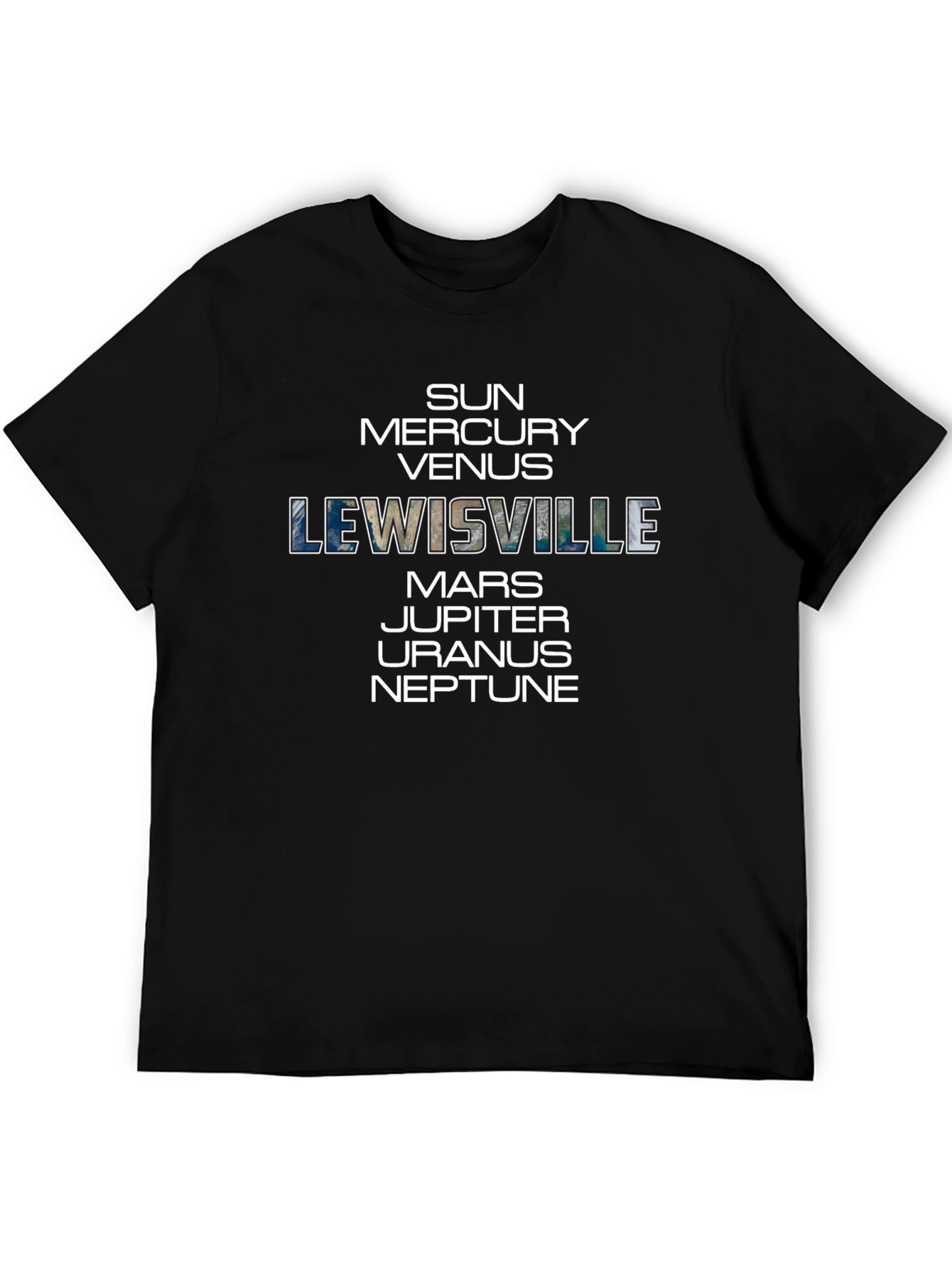 Lewisville Planets Black T-Shirt