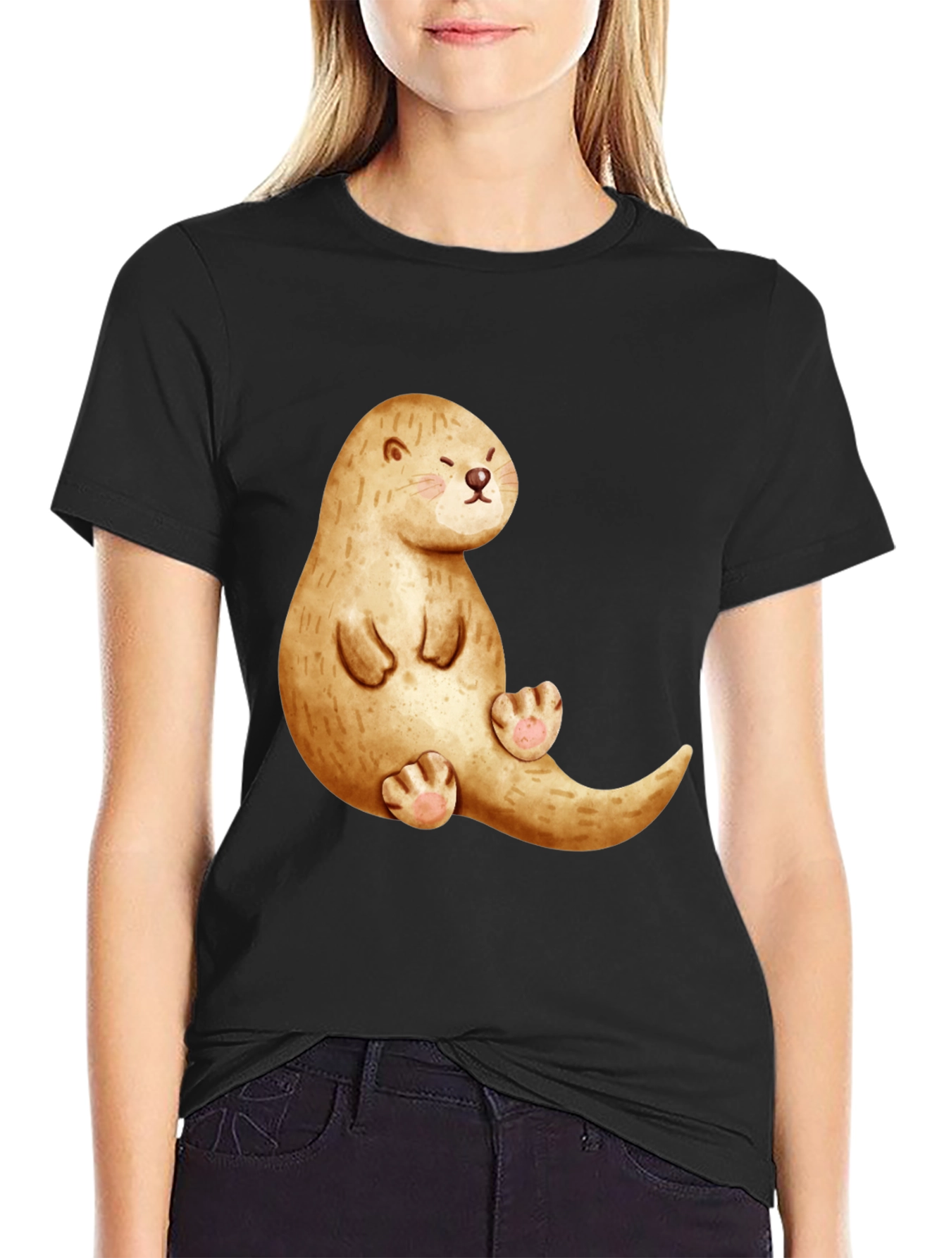 Cute Otter Graphic Tee - Unisex Casual Shirt