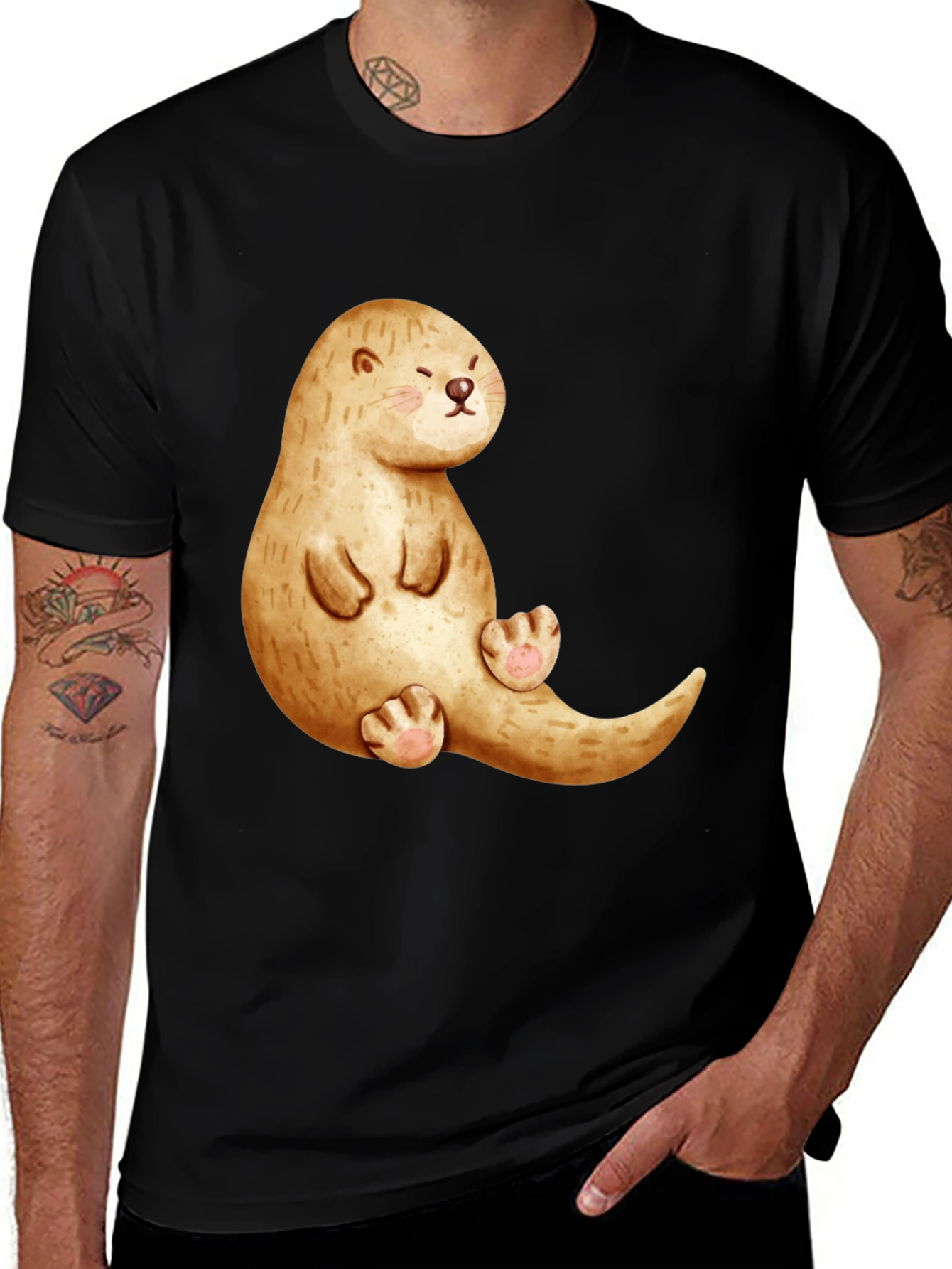 Cute Otter Graphic Tee - Unisex Casual Shirt