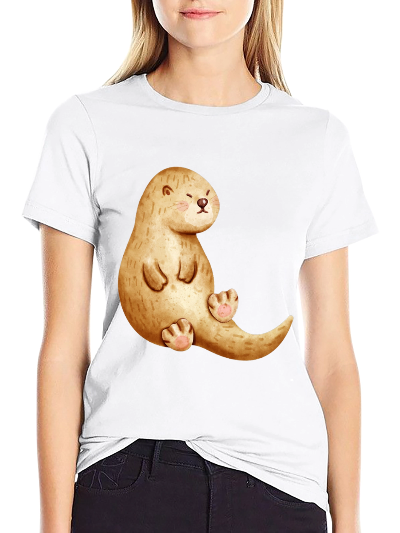 Cute Otter Graphic Tee - Unisex Casual Shirt