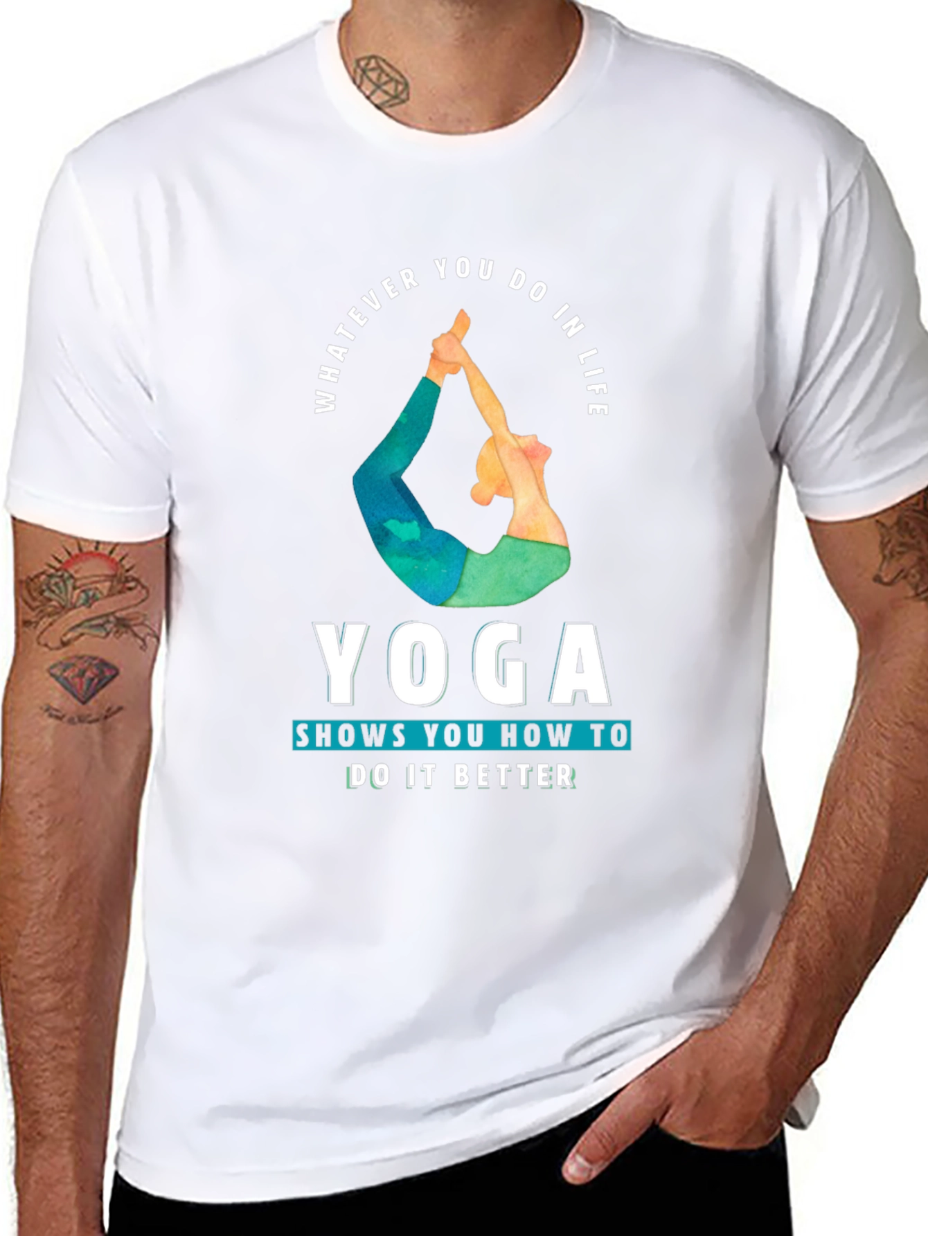 Yoga Life Black T-Shirt - Whatever You Do