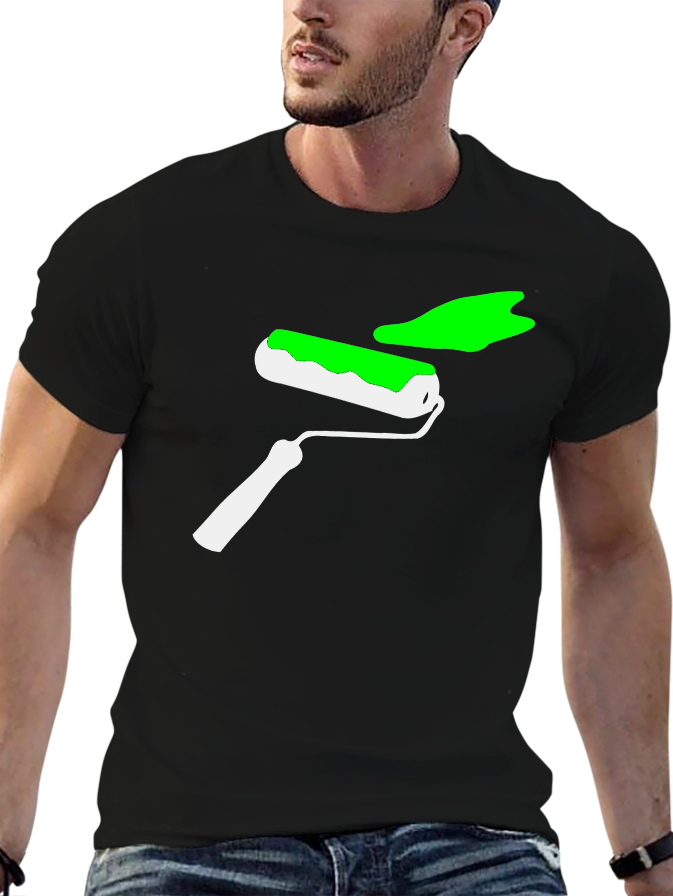 Paint Roller Graphic Tee - Cool Design Shirt