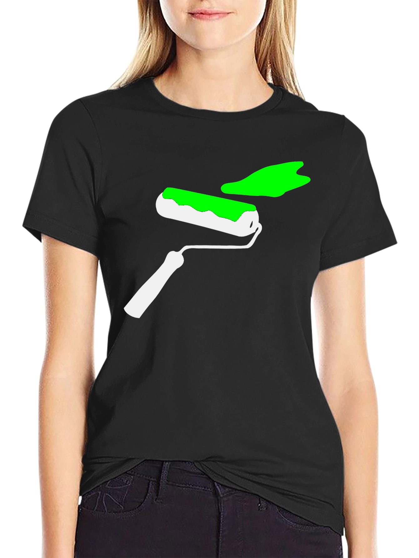 Paint Roller Graphic Tee - Cool Design Shirt