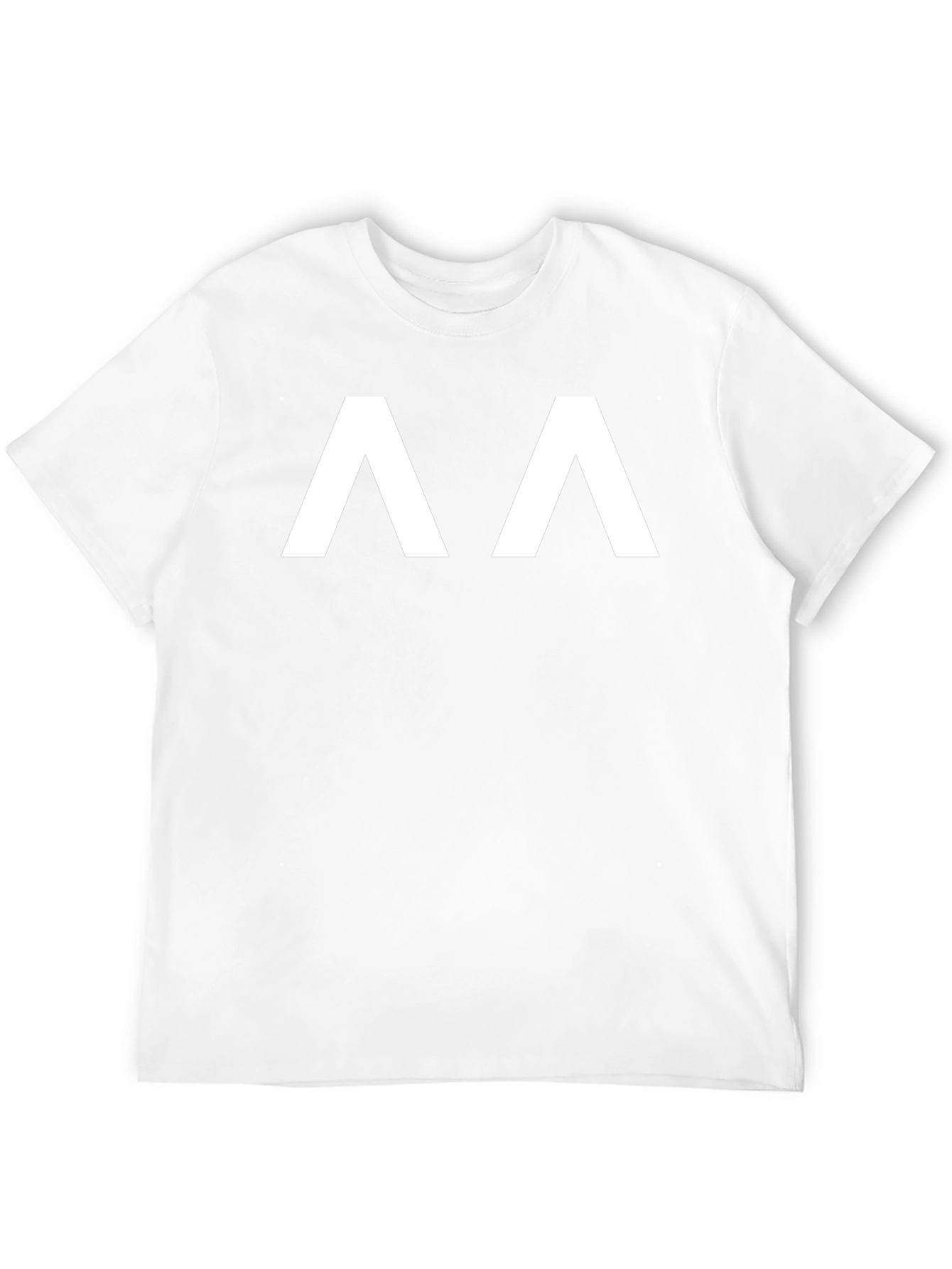 Modern Minimalist Black T-Shirt with White Design