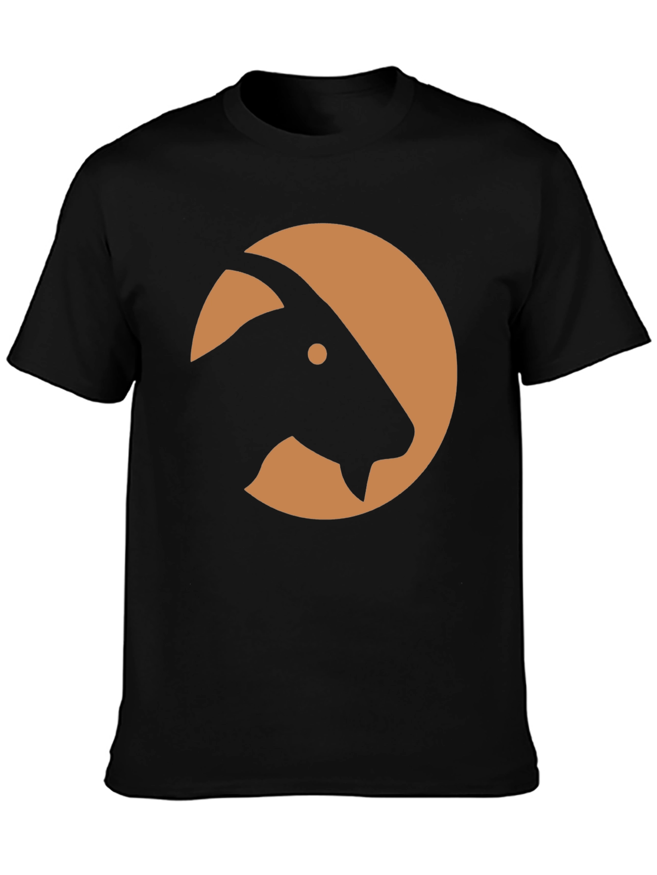 Goat Silhouette Graphic Tee - Black Casual Shirt