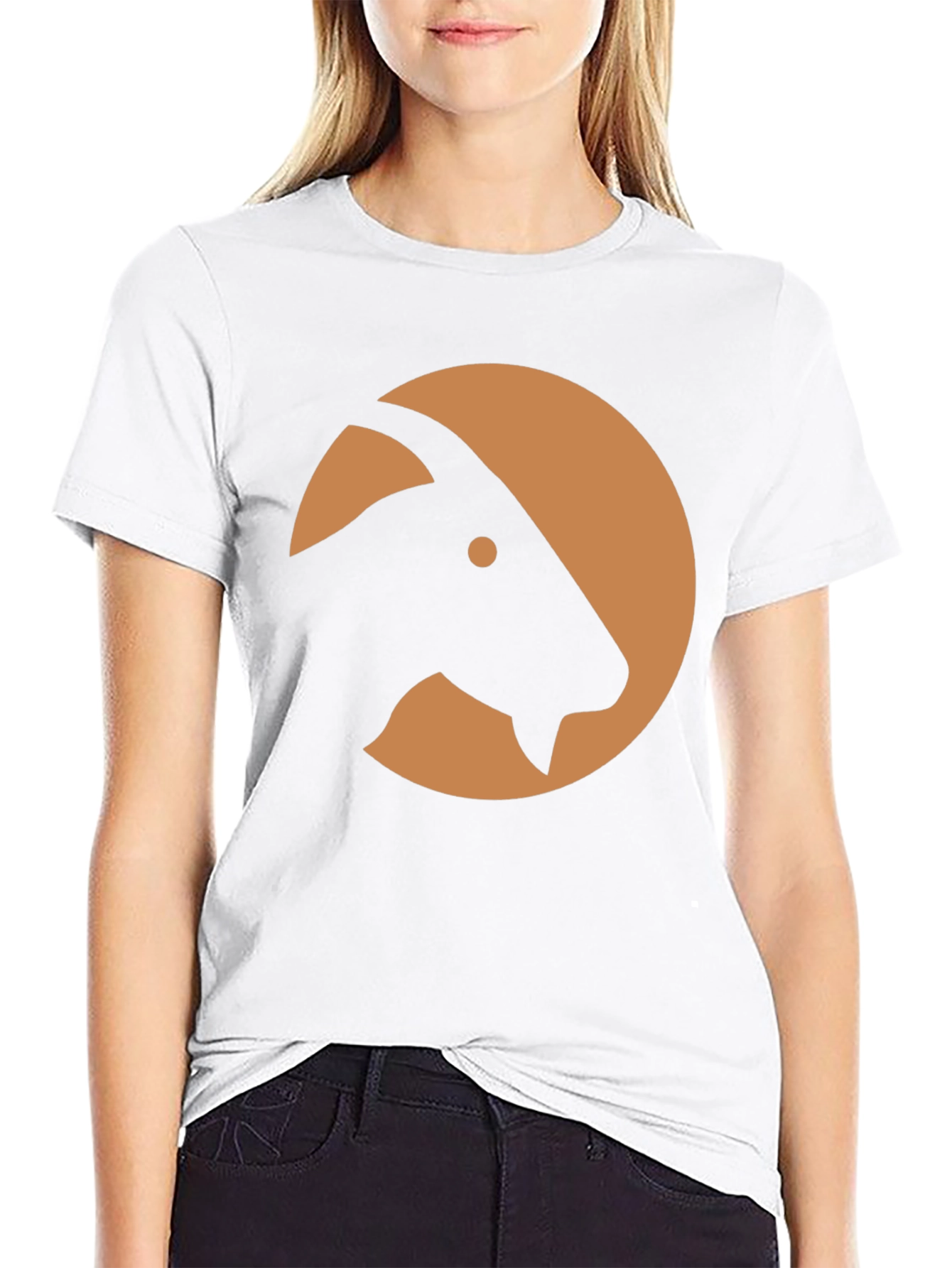 Goat Silhouette Graphic Tee - Black Casual Shirt