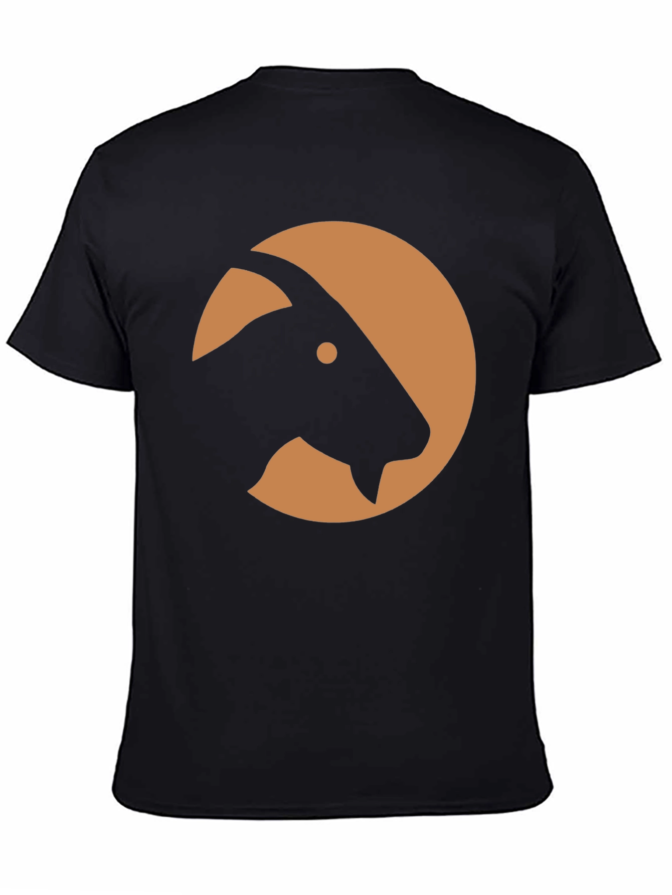 Goat Silhouette Graphic Tee - Black Casual Shirt