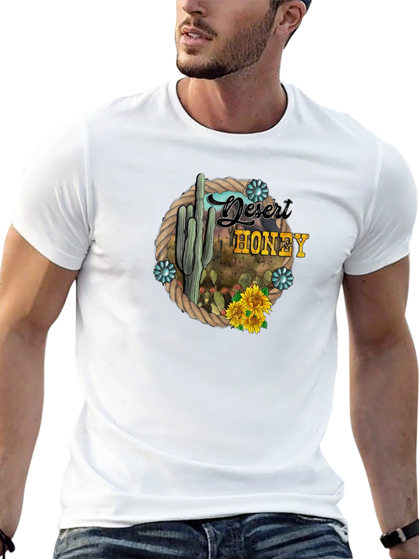 Desert Honey Cactus Graphic T-Shirt