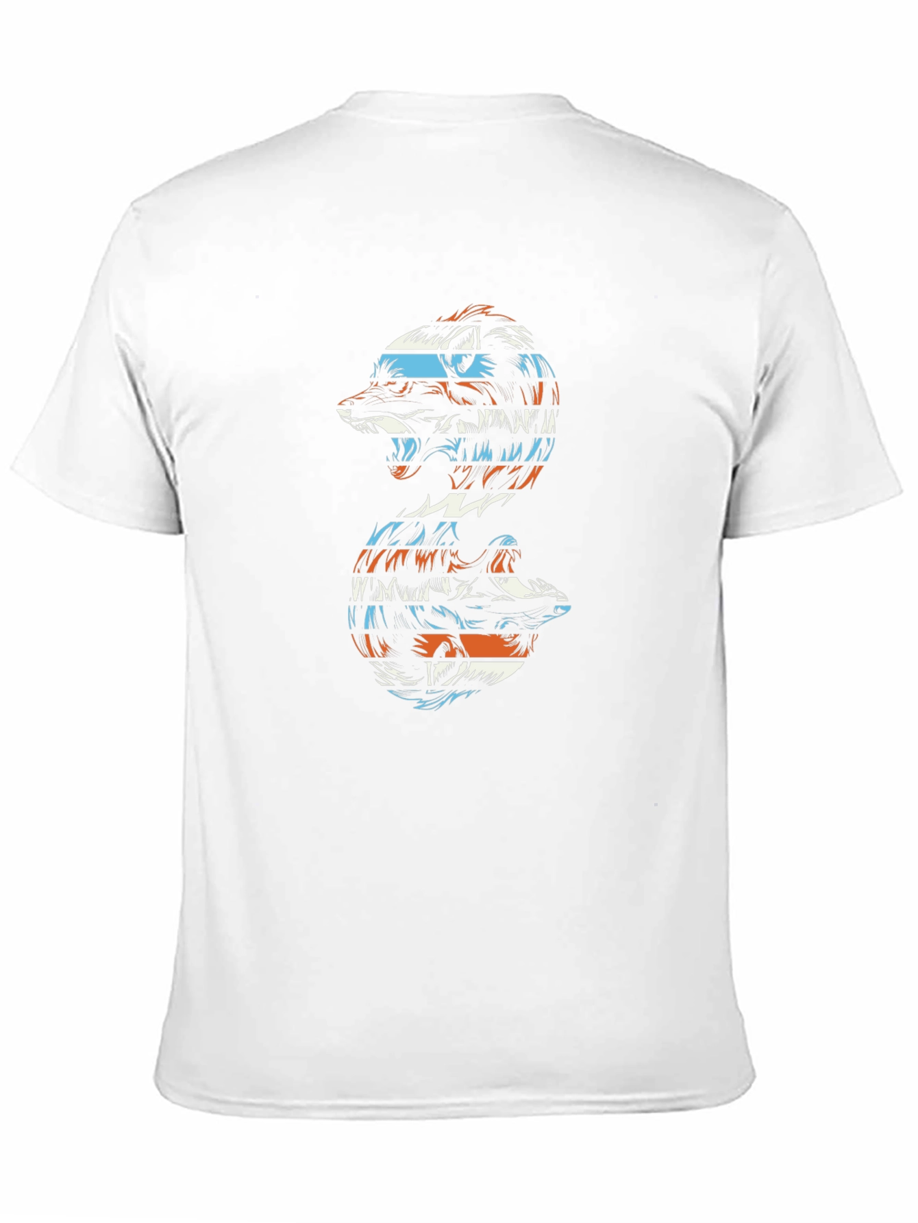 Abstract Wolf Graphic Tee - Black Unisex Shirt