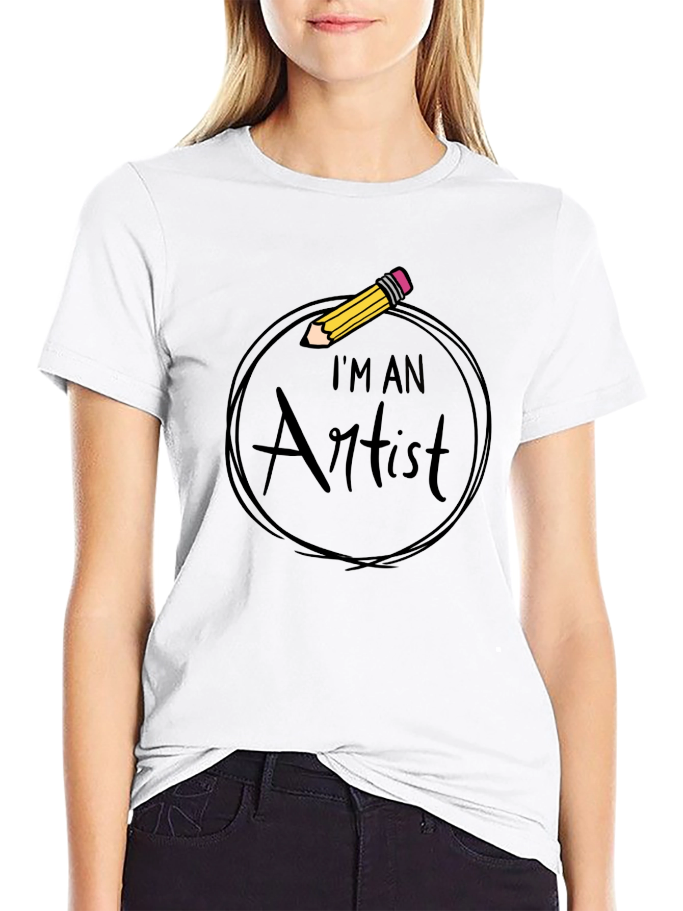 Im An Artist Graphic Tee - Black Cotton T-Shirt