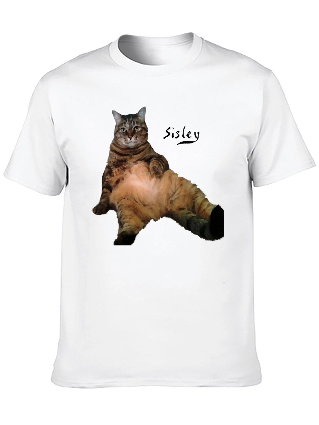 Relaxed Cat Graphic T-Shirt - Mens Black Tee