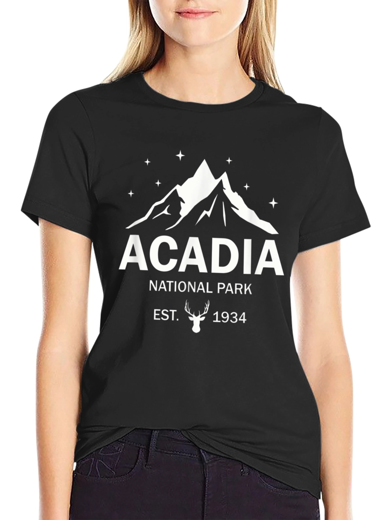 Acadia National Park Black T-Shirt