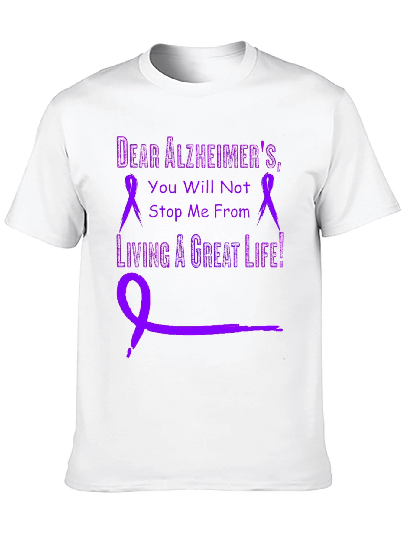 Alzheimers Awareness T-Shirt - Living a Great Life
