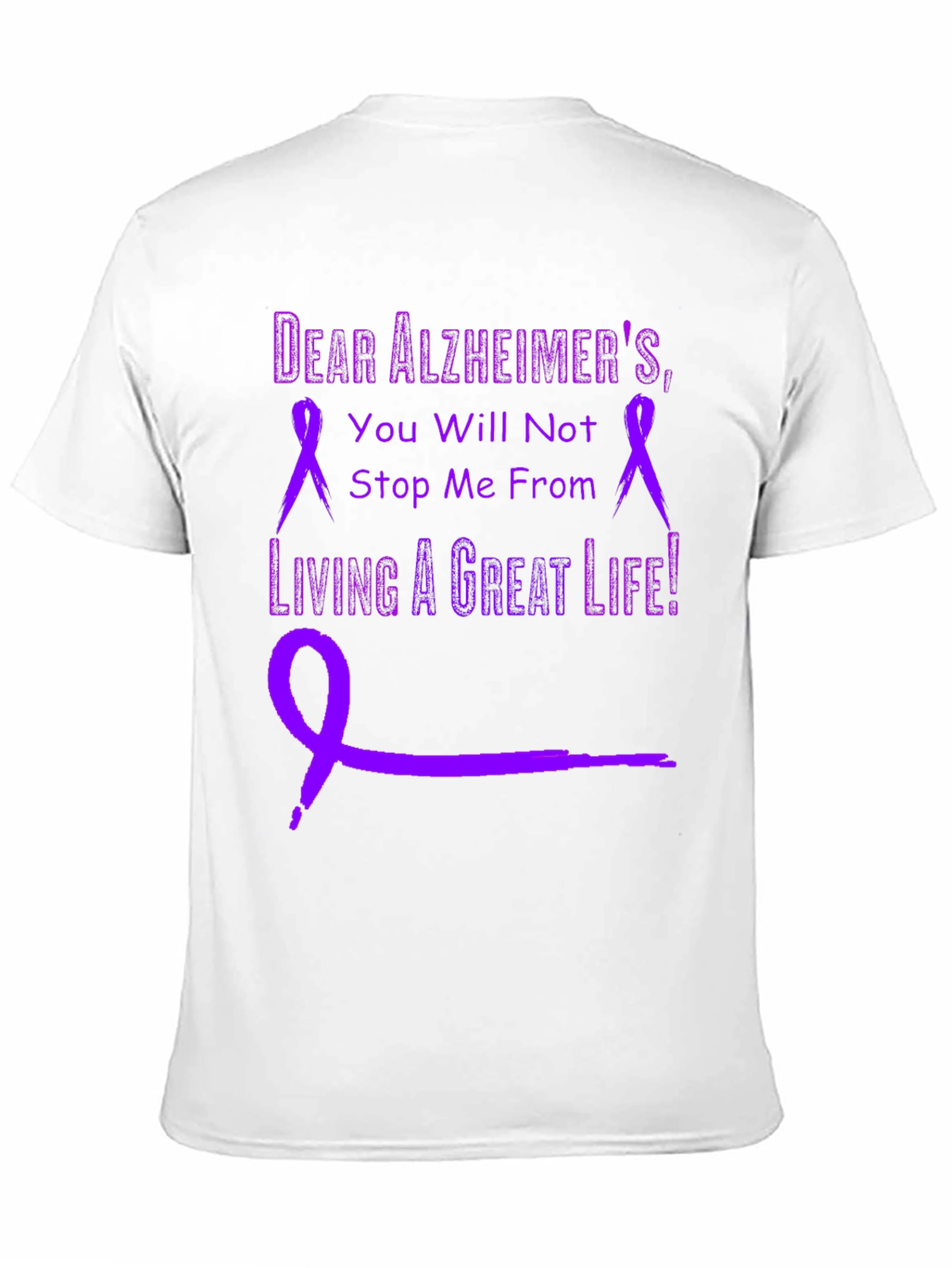 Alzheimers Awareness T-Shirt - Living a Great Life