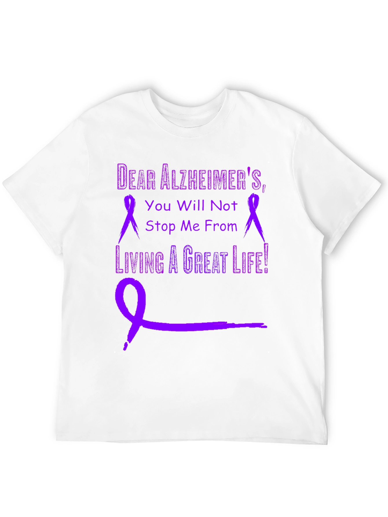 Alzheimers Awareness T-Shirt - Living a Great Life