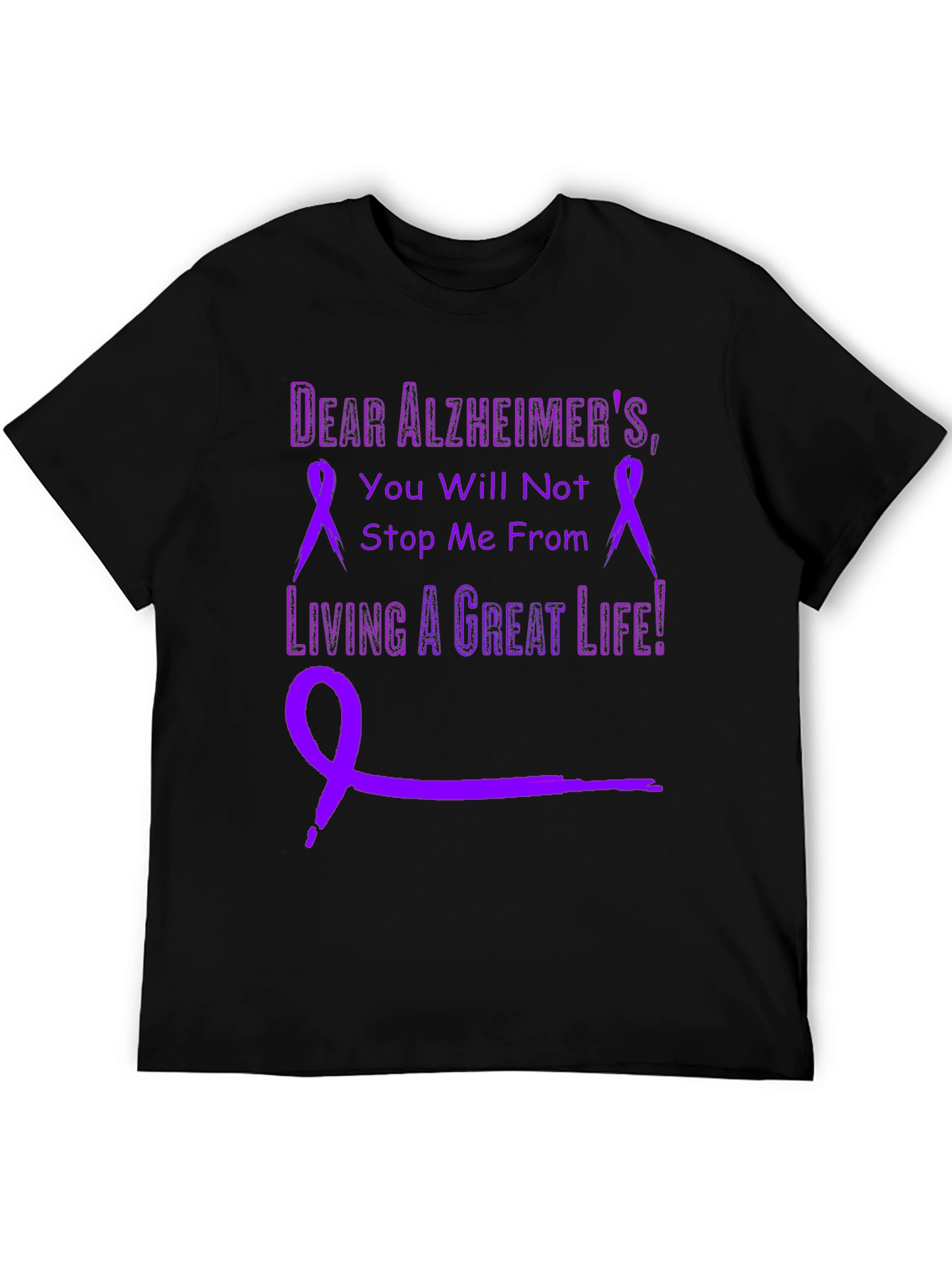 Alzheimers Awareness T-Shirt - Living a Great Life