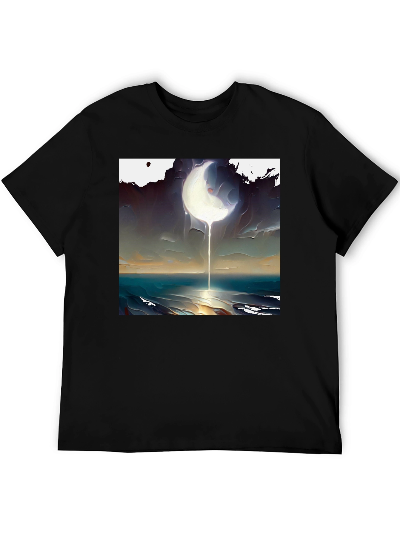 Abstract Moonscape Graphic Tee - Unique Artistic Design