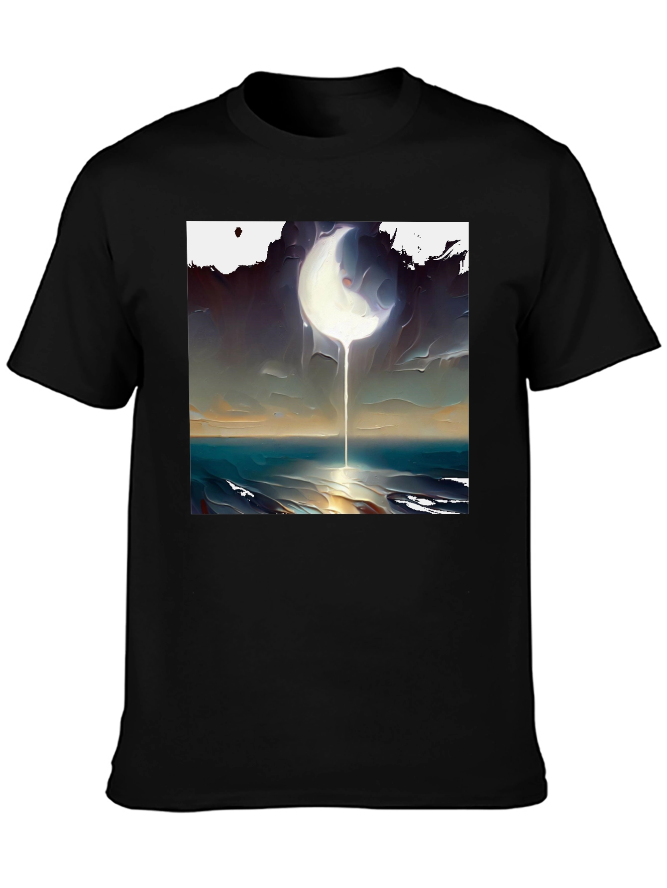 Abstract Moonscape Graphic Tee - Unique Artistic Design